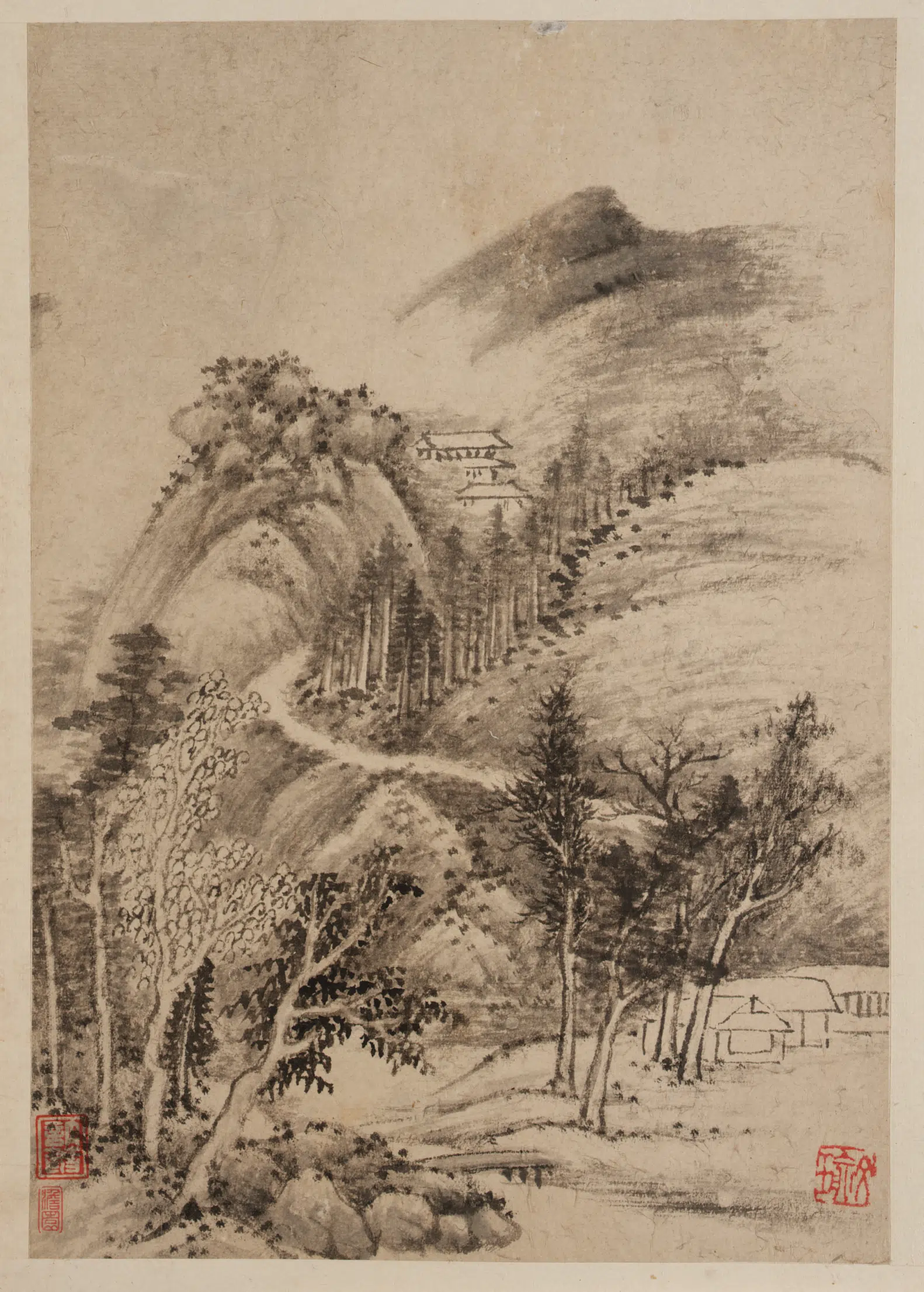 明朝【卞文瑜】《仿古山水图册》 第11张