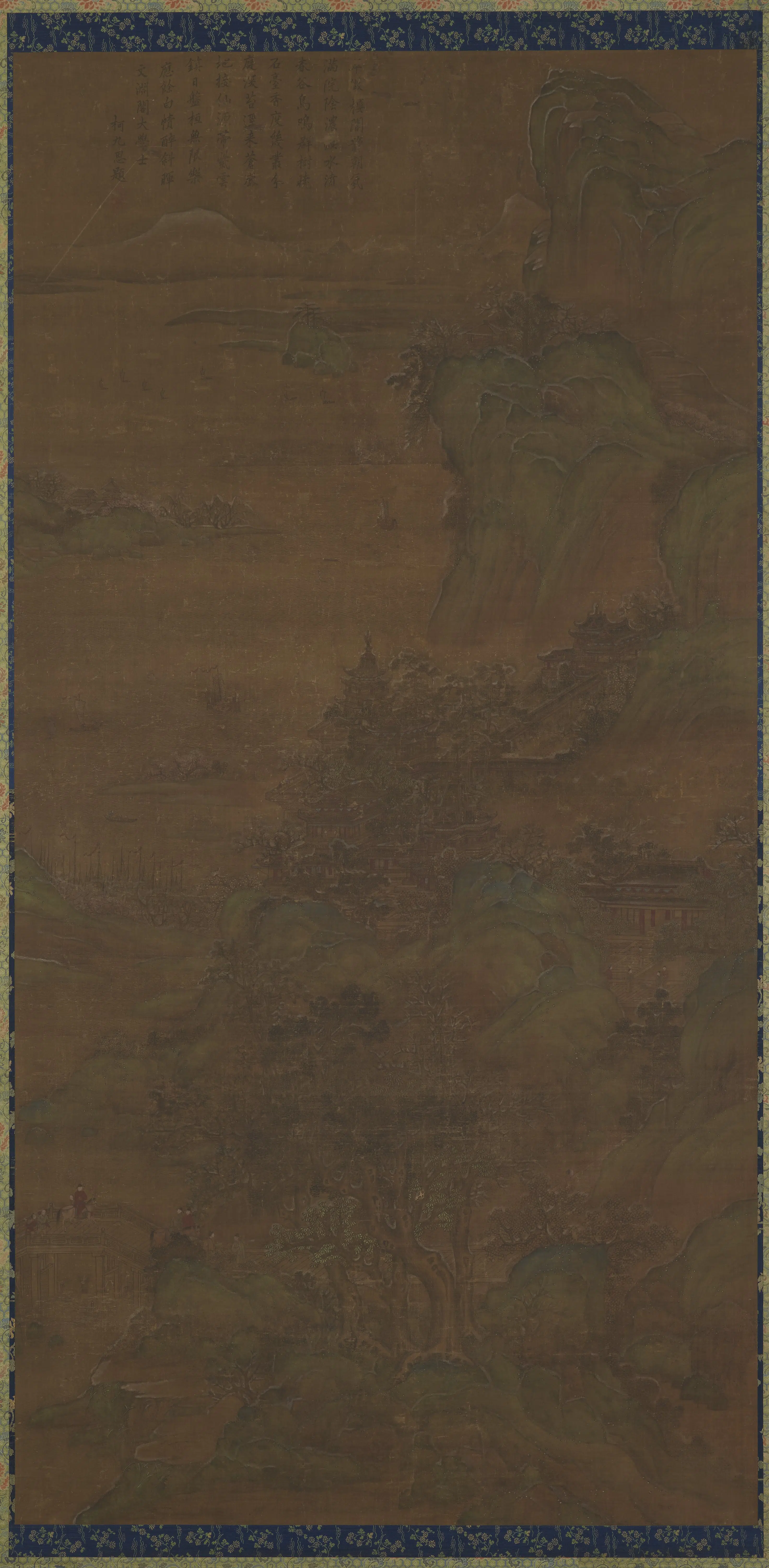 《江山宫苑雪景图》