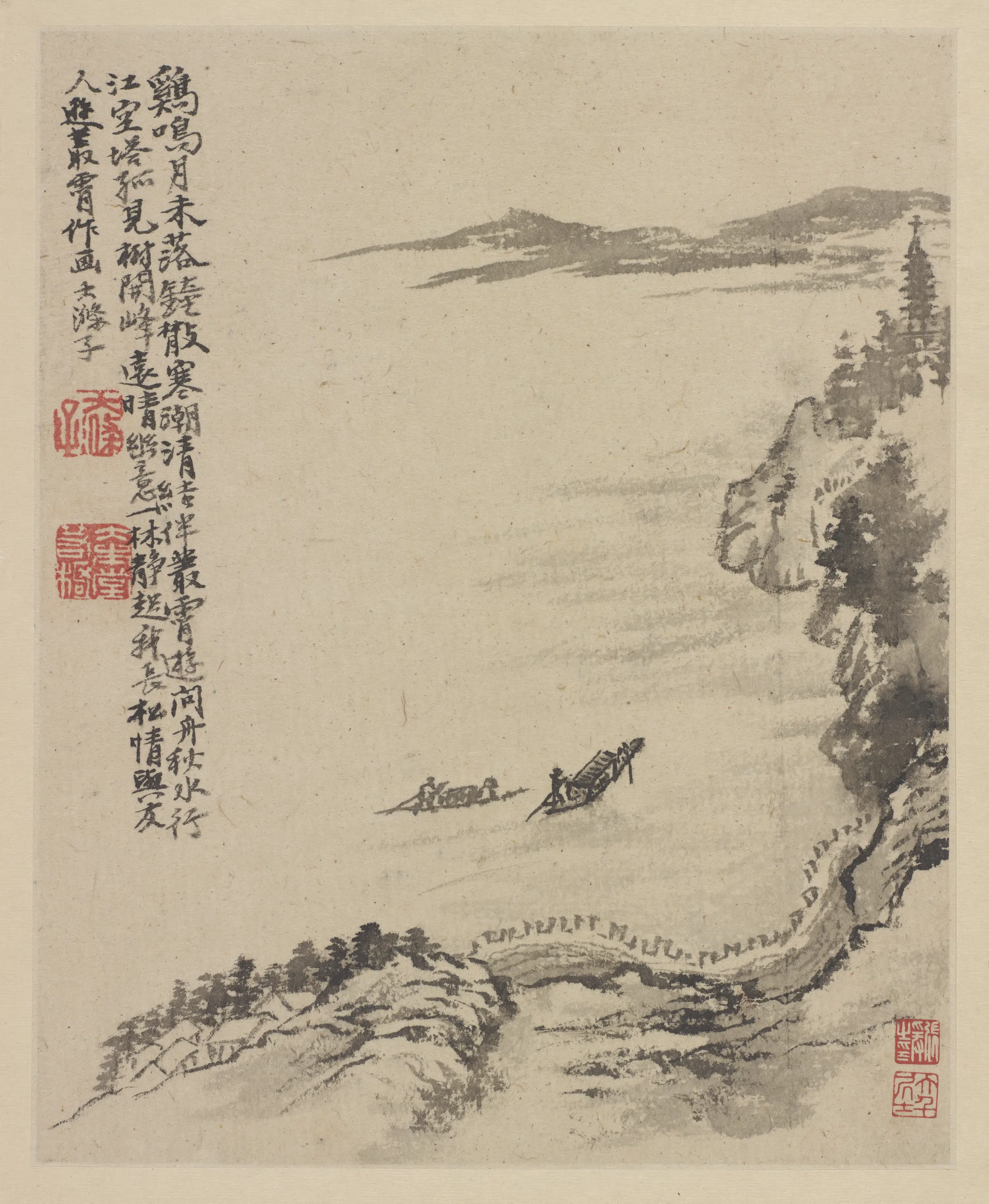 清朝【石涛】《金陵忆旧-丛霄览胜图》