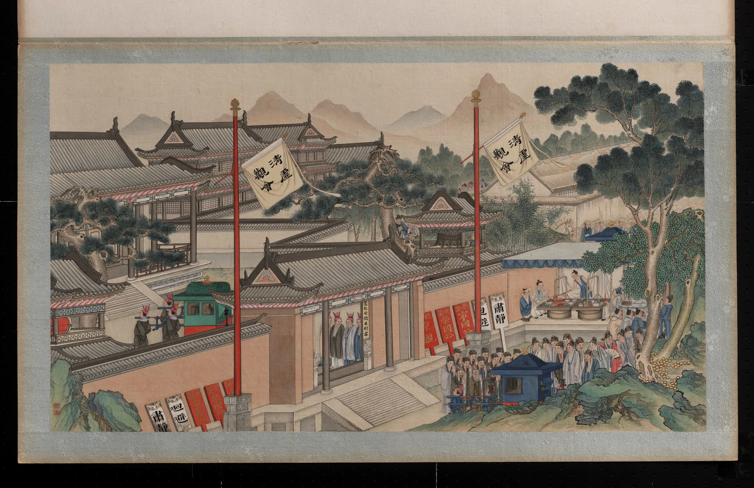 【孙温】《红楼梦画册第一版-清虚观张道士迎接》 第1张