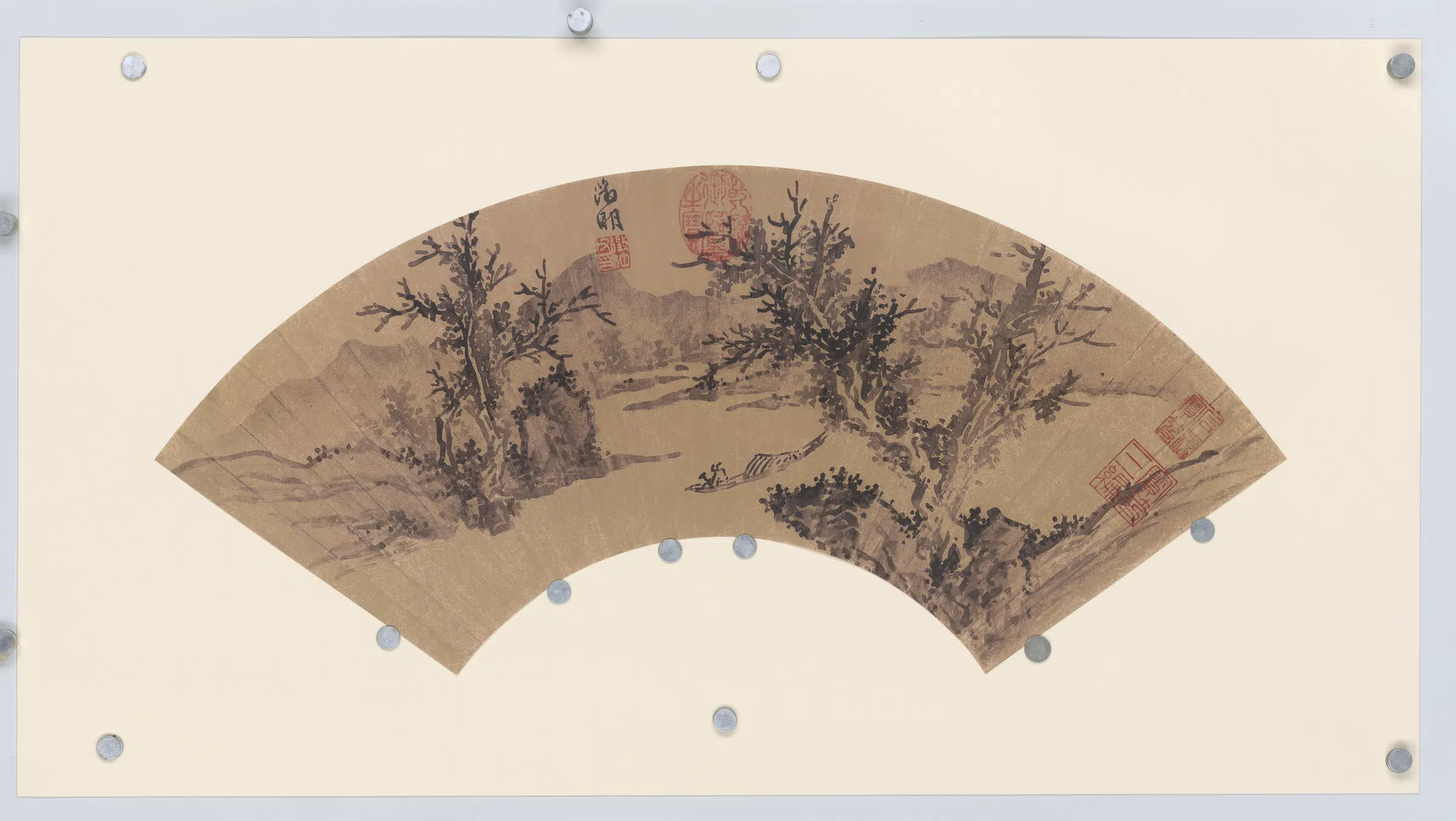 明朝【文徵明】《便面画扇面选集》 第3张 明朝【文徵明】《便面画扇面选集》 第3张