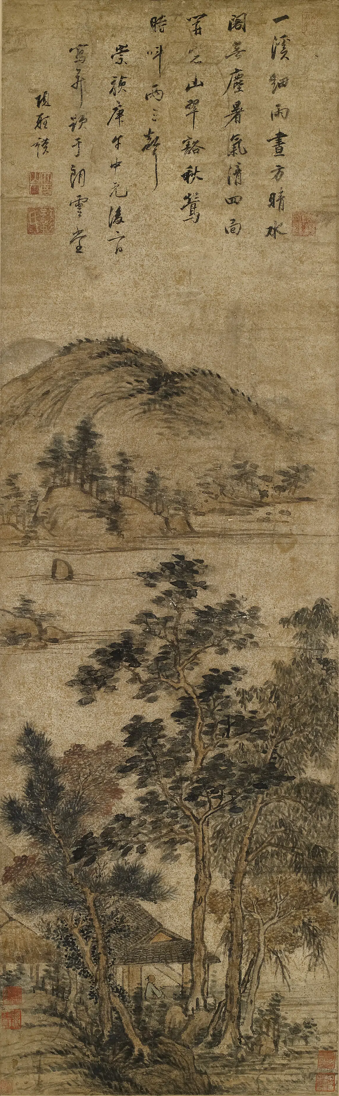 明朝【项圣谟】《细雨方晴立轴》 第1张 明朝【项圣谟】《细雨方晴立轴》 第1张