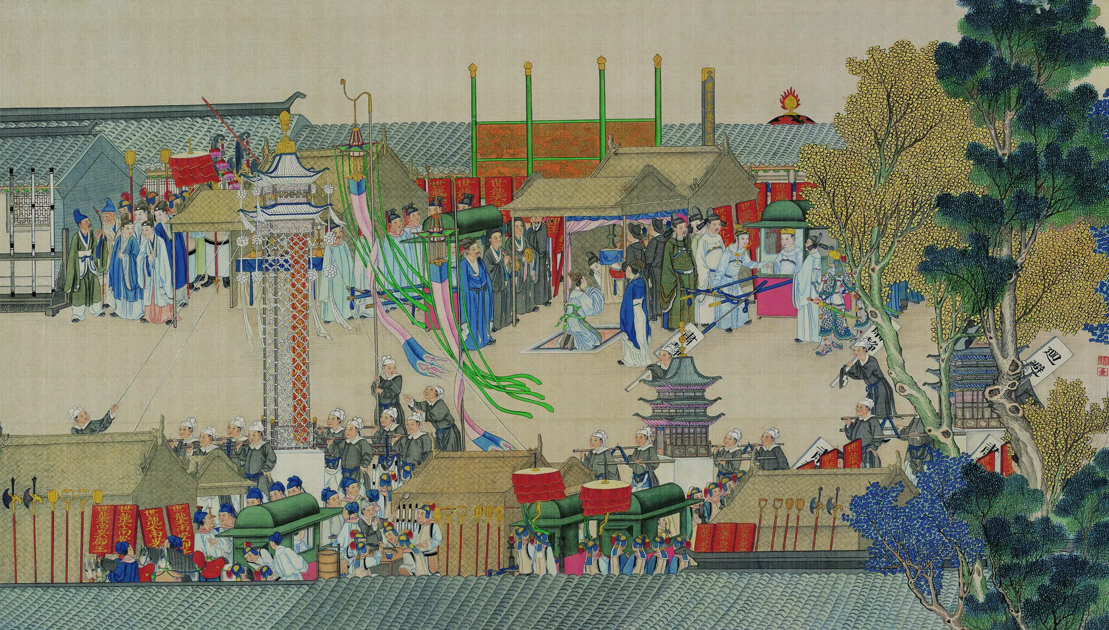【孙温】《红楼梦图册第二版高清-14-15宁国府秦可卿开丧》 第1张
