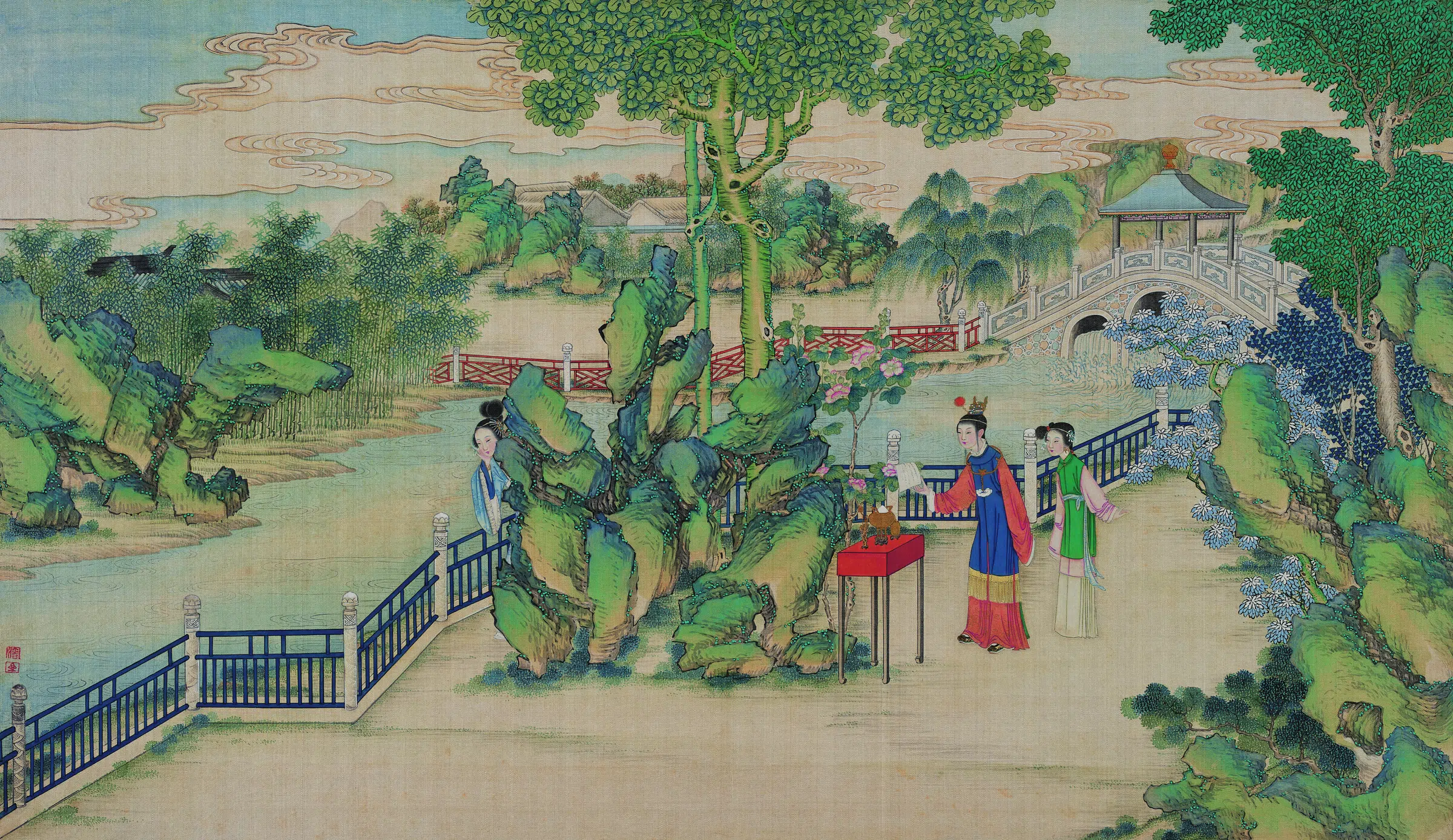 【孙温】《红楼梦图册第二版高清-78-79痴公子杜撰芙蓉诔》 第1张