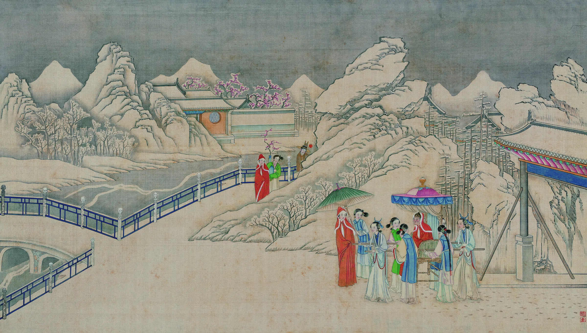 【孙温】《红楼梦图册第二版高清-50观景园王艳雪图》 第1张 【孙温】《红楼梦图册第二版高清-50观景园王艳雪图》 第1张