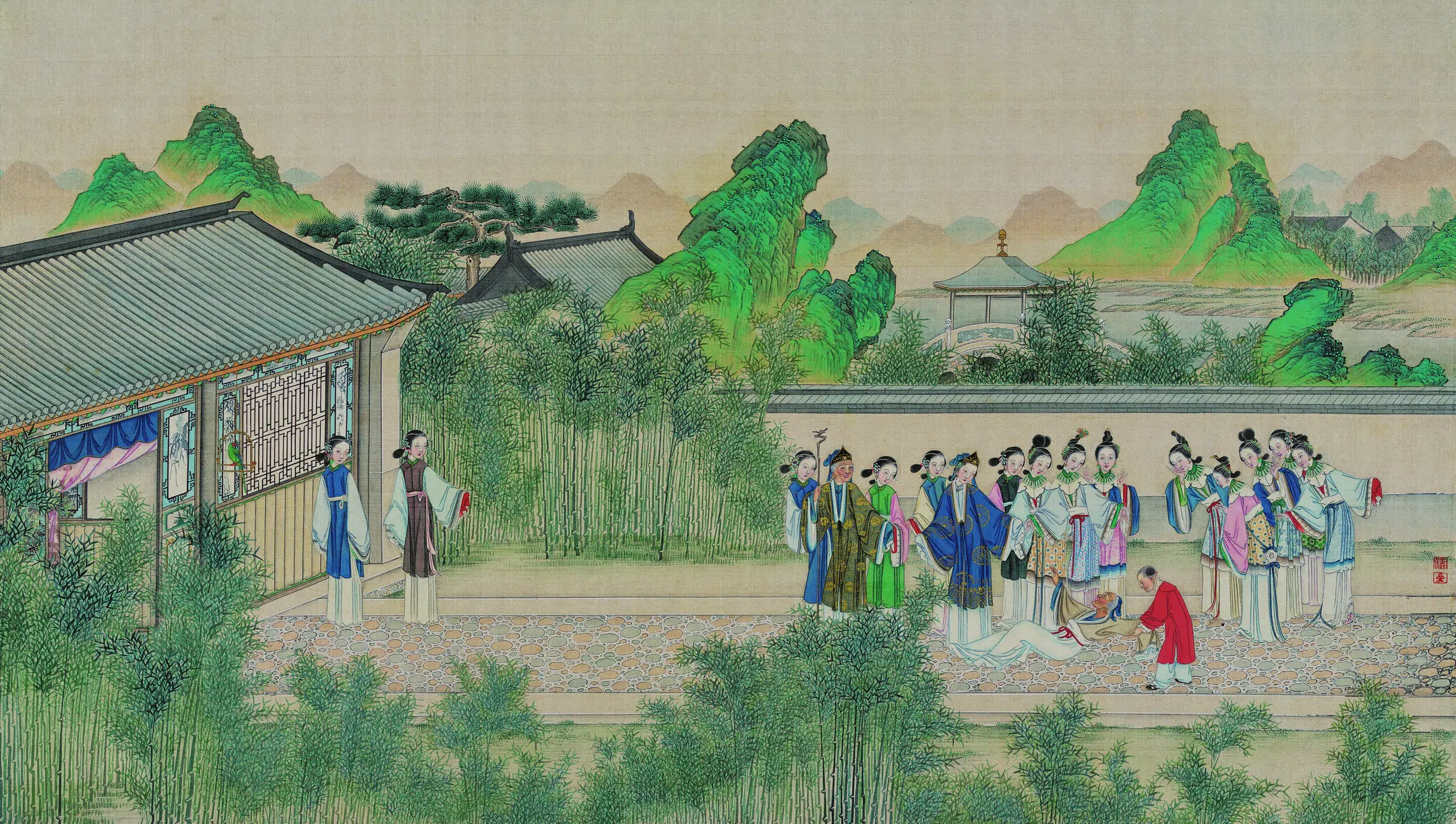 【孙温】《红楼梦图册第二版高清-40刘姥姥初游潇湘馆》 第1张