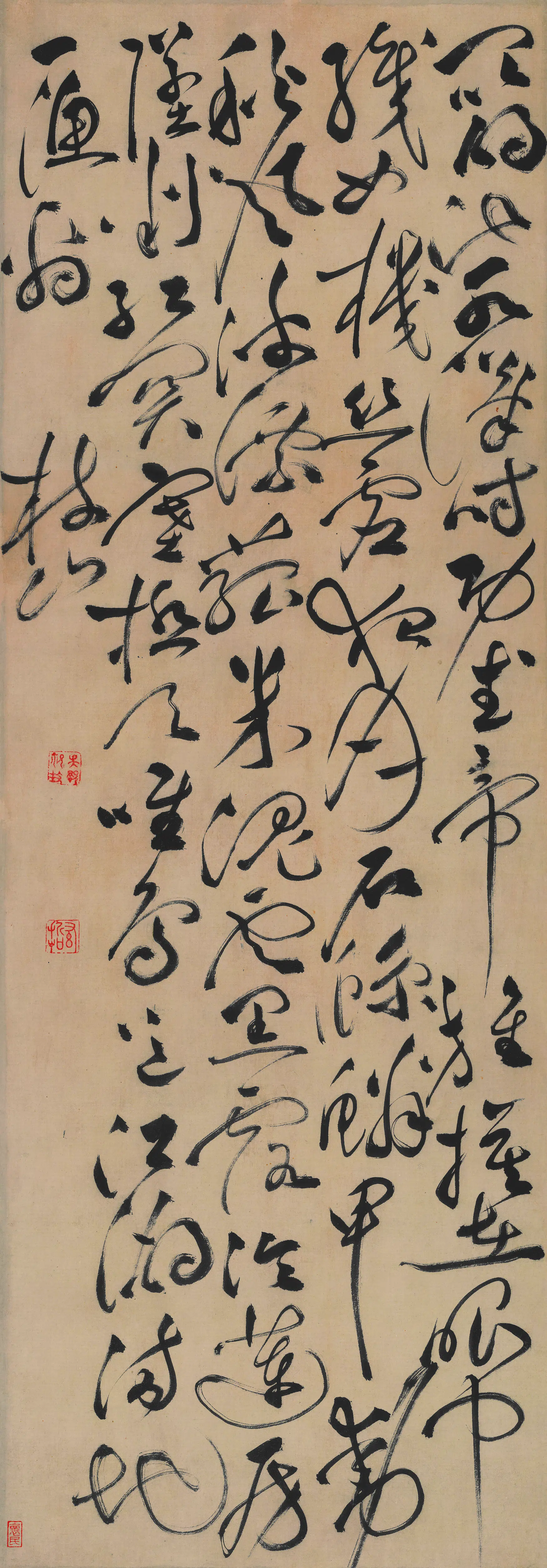 明朝【祝允明】《草书杜浦秋兴八首诗(之一)纸本》
