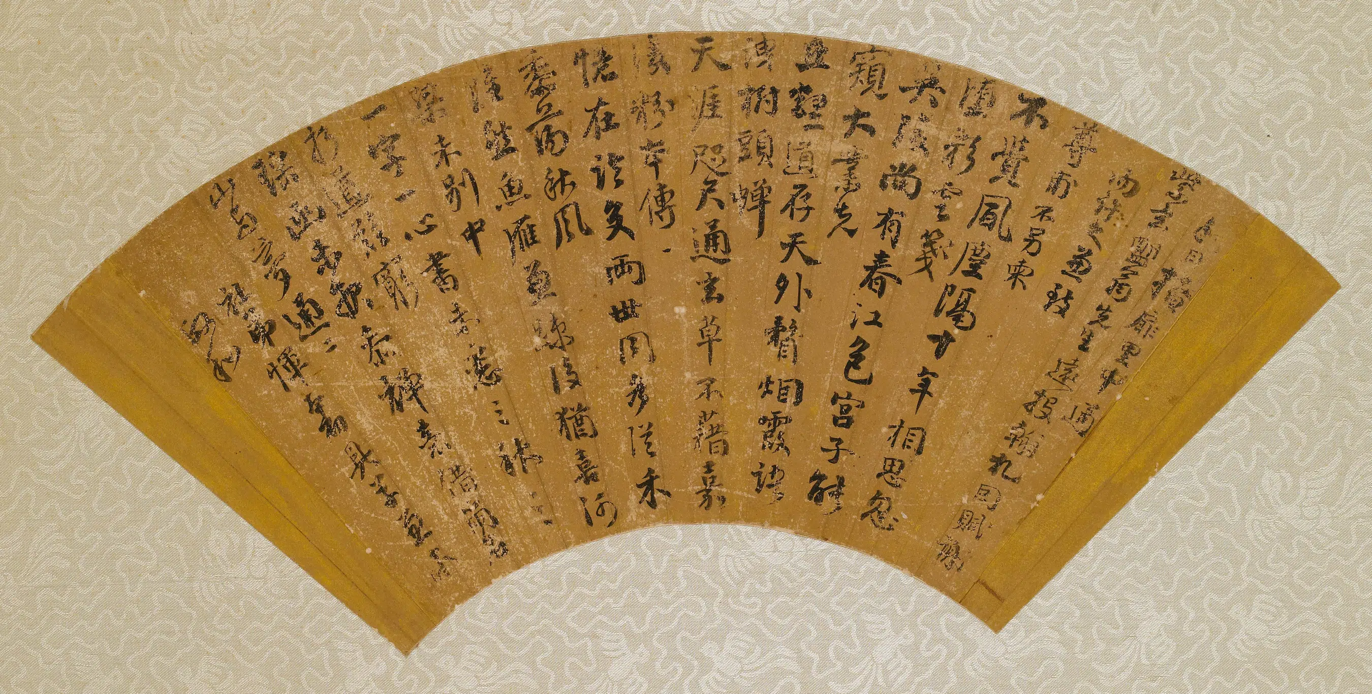 明朝【恽向】《赠紫玄盟兄七律二首扇面》