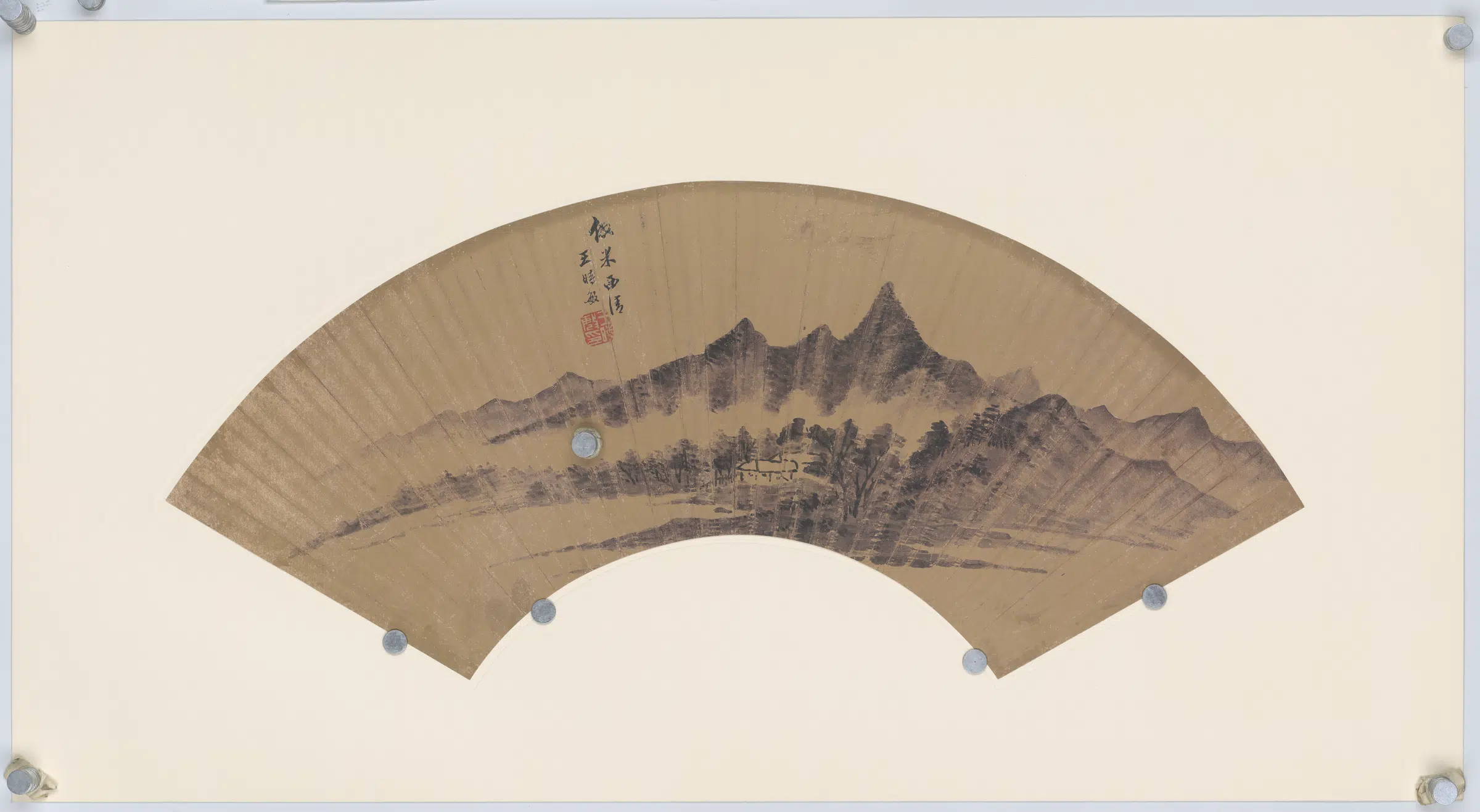 清代【王时敏】《山水扇面》