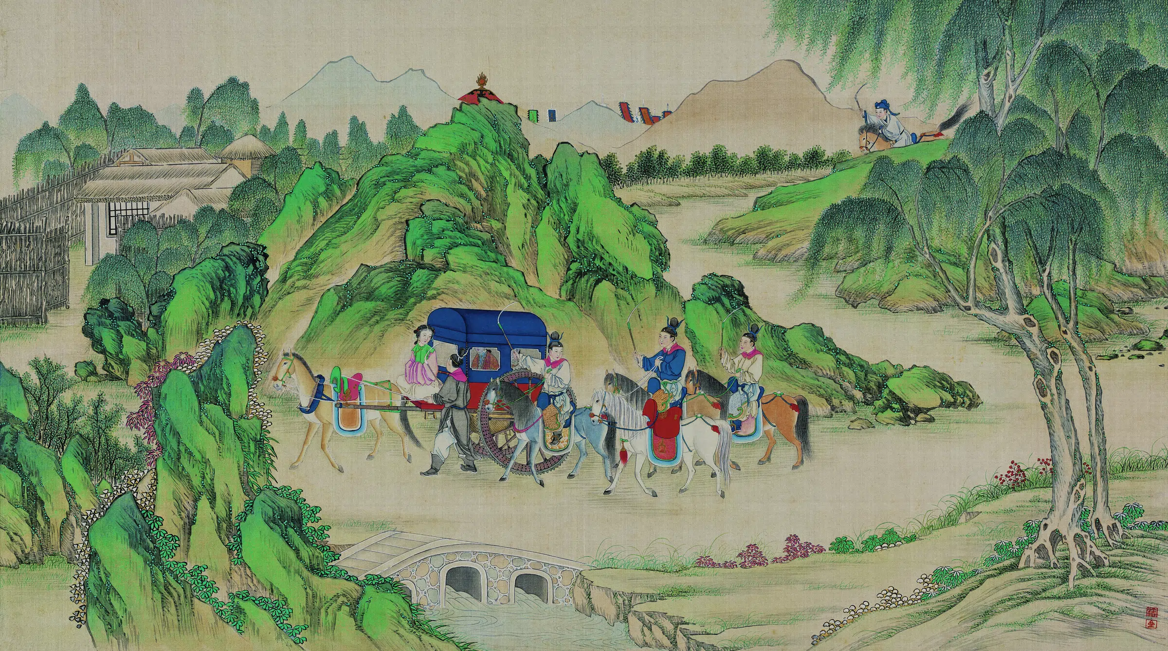 【孙温】《红楼梦图册第二版高清-14-15宝凤同乘奔铁槛寺》 第1张