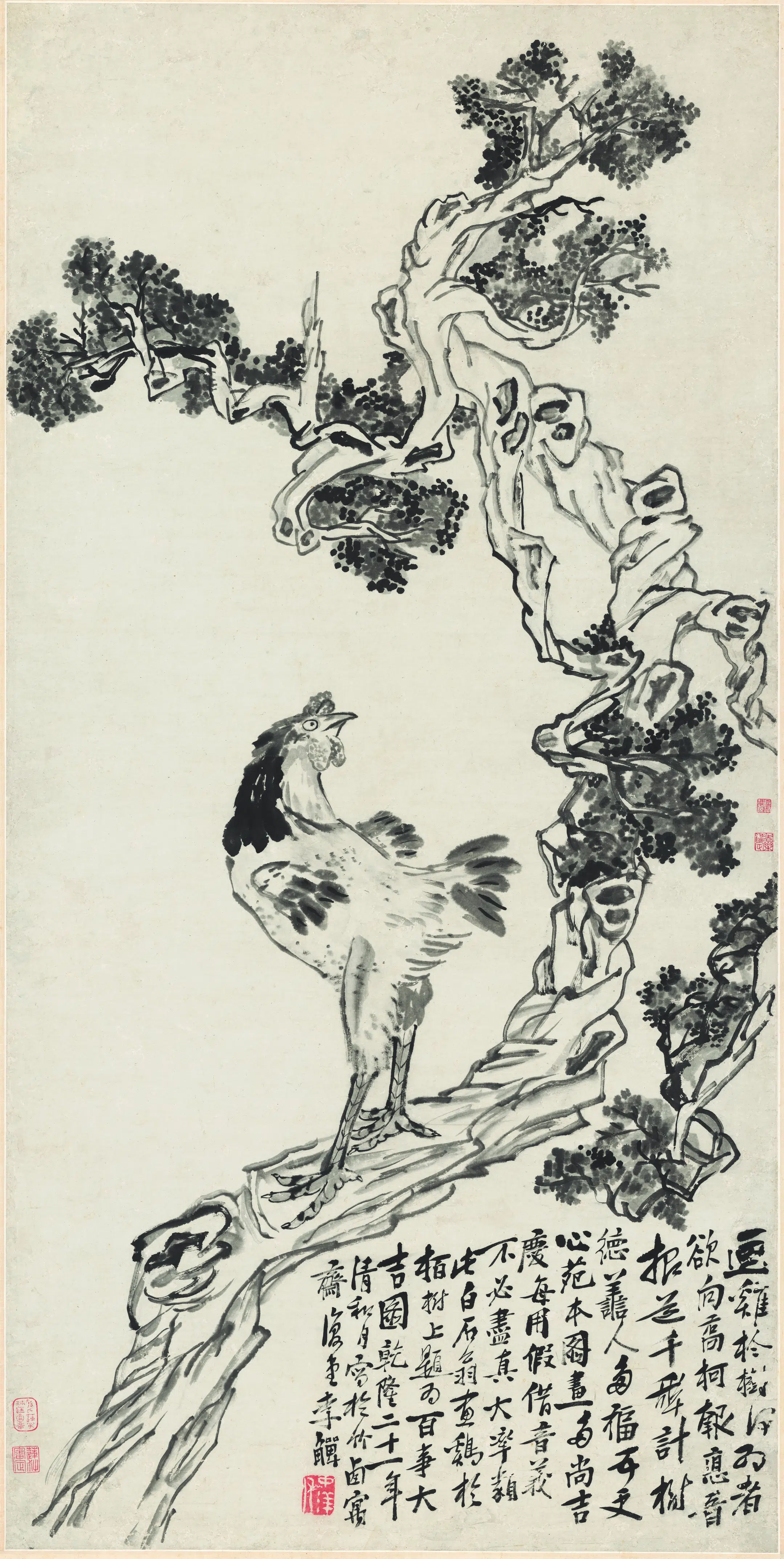 清代【李鱓（鳝善）】《百事大吉图纸》 第1张