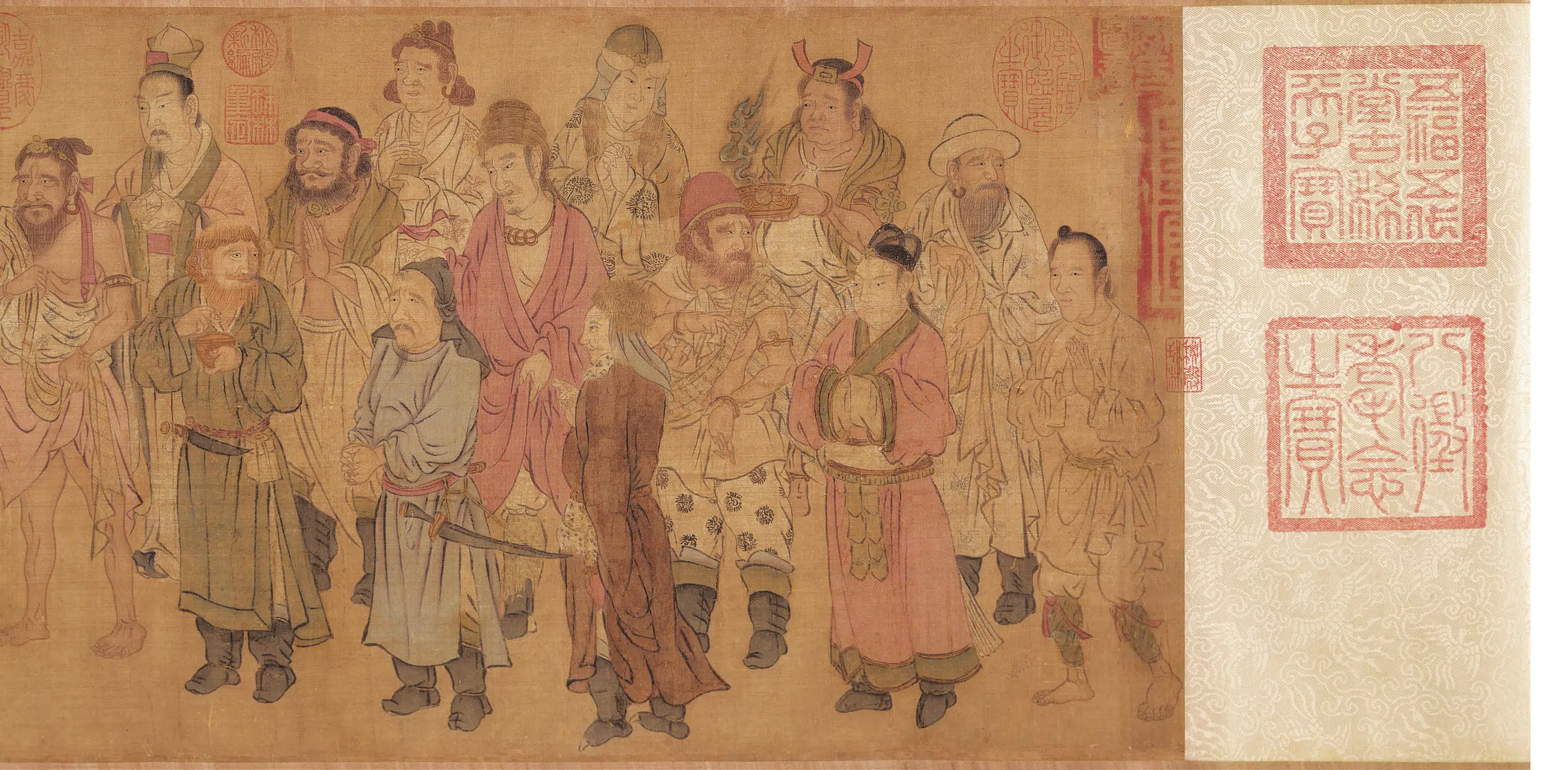 宋朝【赵光辅】《番王礼佛图卷(全卷绢本)》 第4张 宋朝【赵光辅】《番王礼佛图卷(全卷绢本)》 第4张