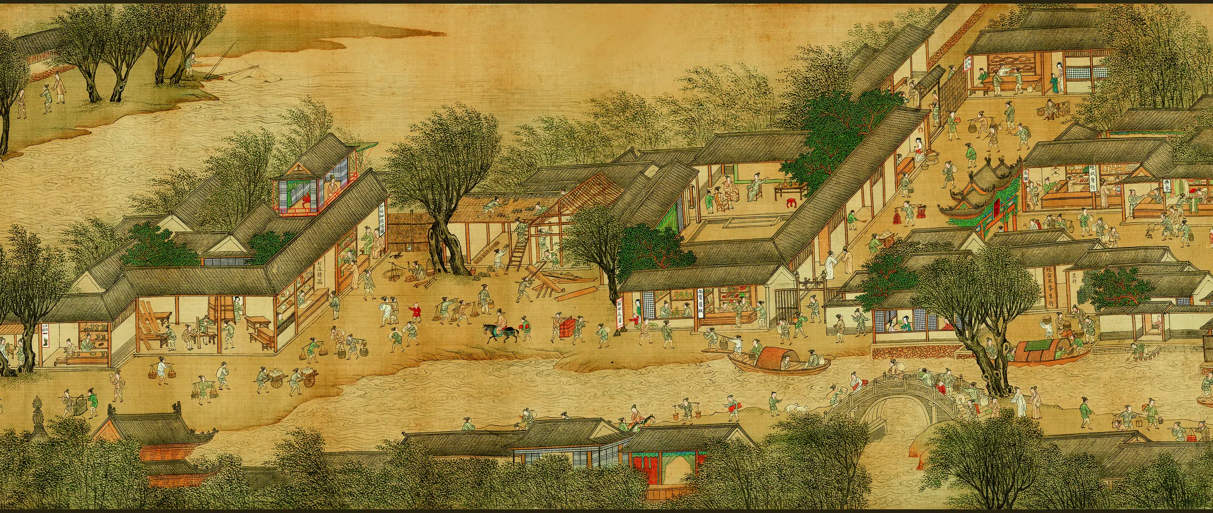 明朝【仇英】《清明上河图(全卷绢本)》 第10张 明朝【仇英】《清明上河图(全卷绢本)》 第10张