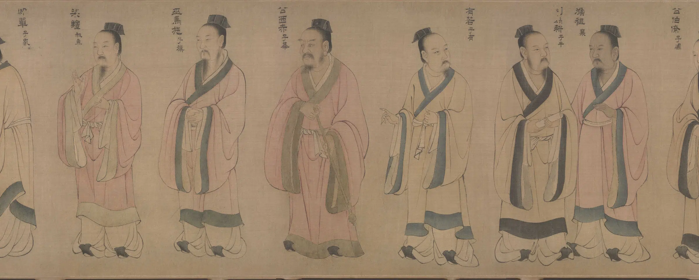 宋朝【佚名】《孔子弟子像卷(全卷绢本)》 第4张 宋朝【佚名】《孔子弟子像卷(全卷绢本)》 第4张