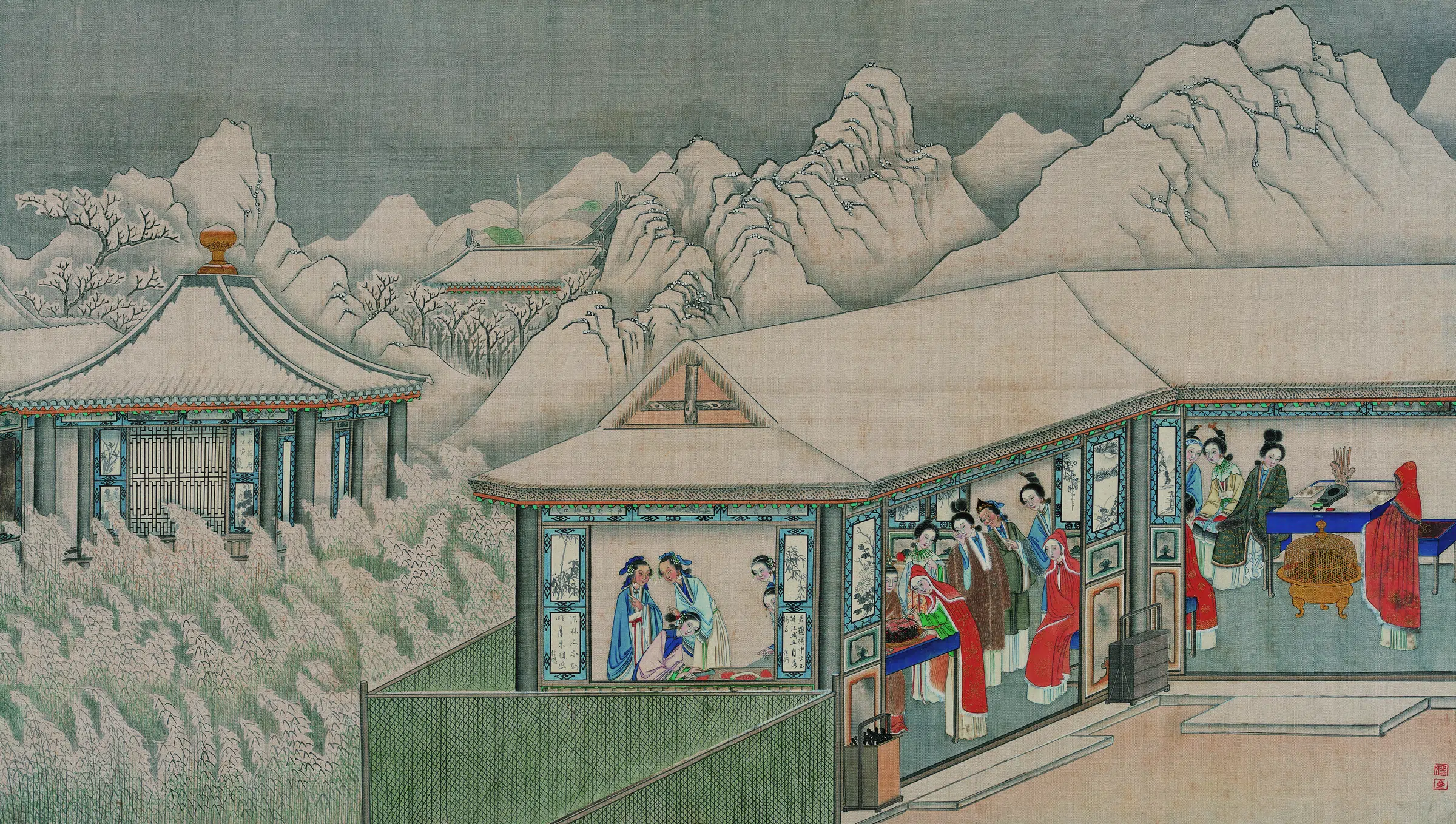 【孙温】《红楼梦图册第二版高清-50琉璃世界白雪红梅》 第1张 【孙温】《红楼梦图册第二版高清-50琉璃世界白雪红梅》 第1张