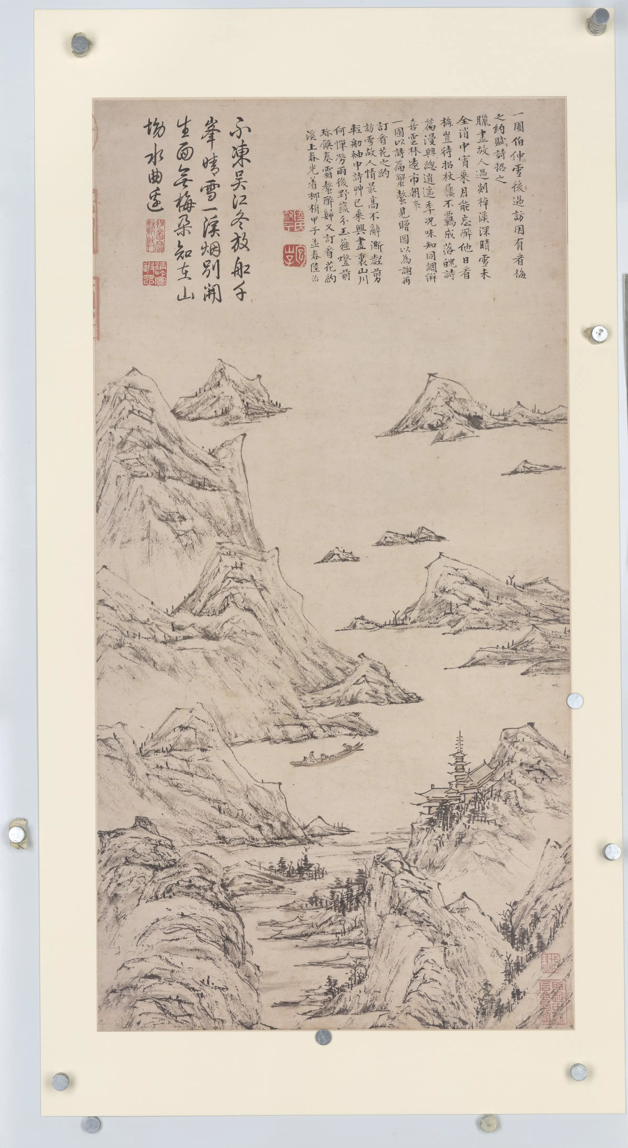 明朝【陆治】《雪后访梅图》