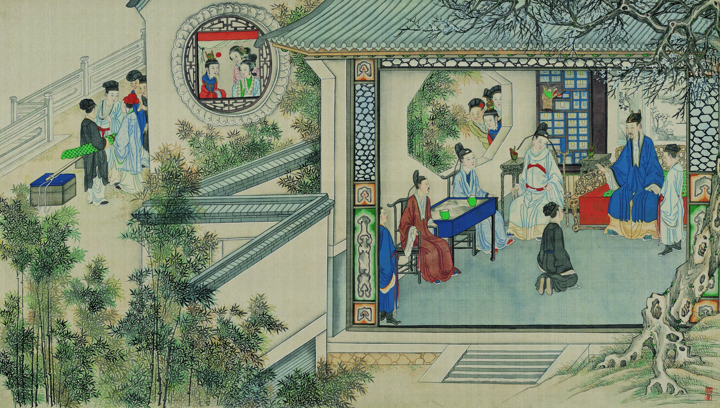 【孙温】《红楼梦图册第二版高清-09贾宝玉上学辞黛玉》 第1张