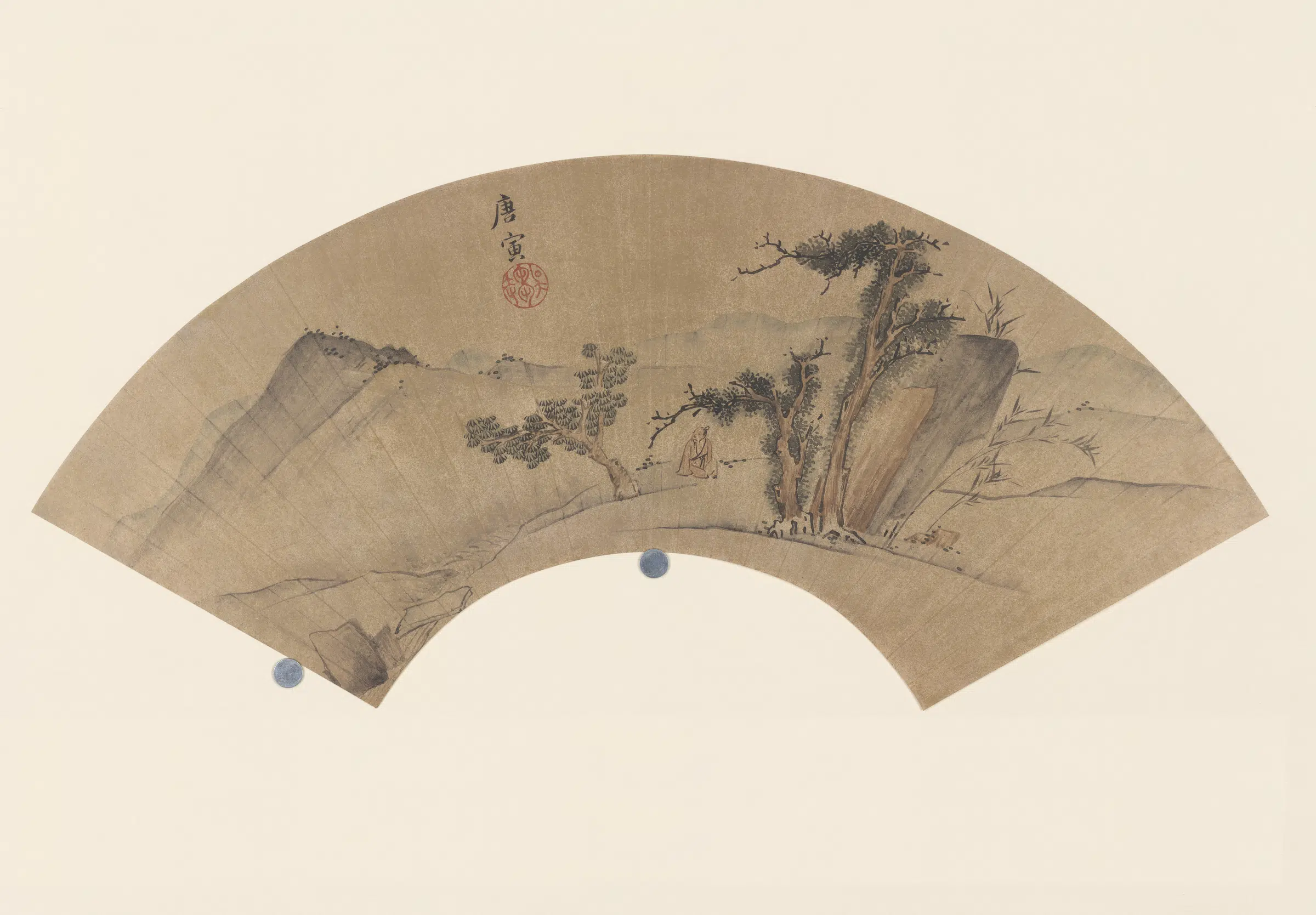 明朝【唐寅】《扇面画选》 第7张