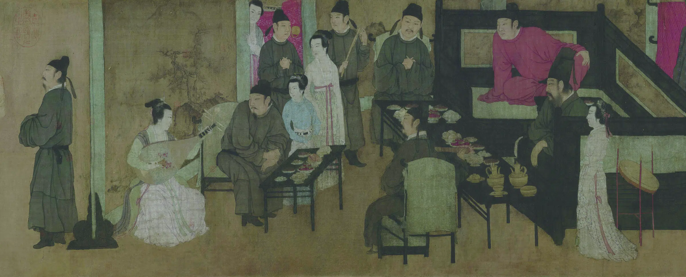 五代 南唐【顾闳中】《韩熙载夜宴图(全卷)(绢本)》 第9张 五代 南唐【顾闳中】《韩熙载夜宴图(全卷)(绢本)》 第9张