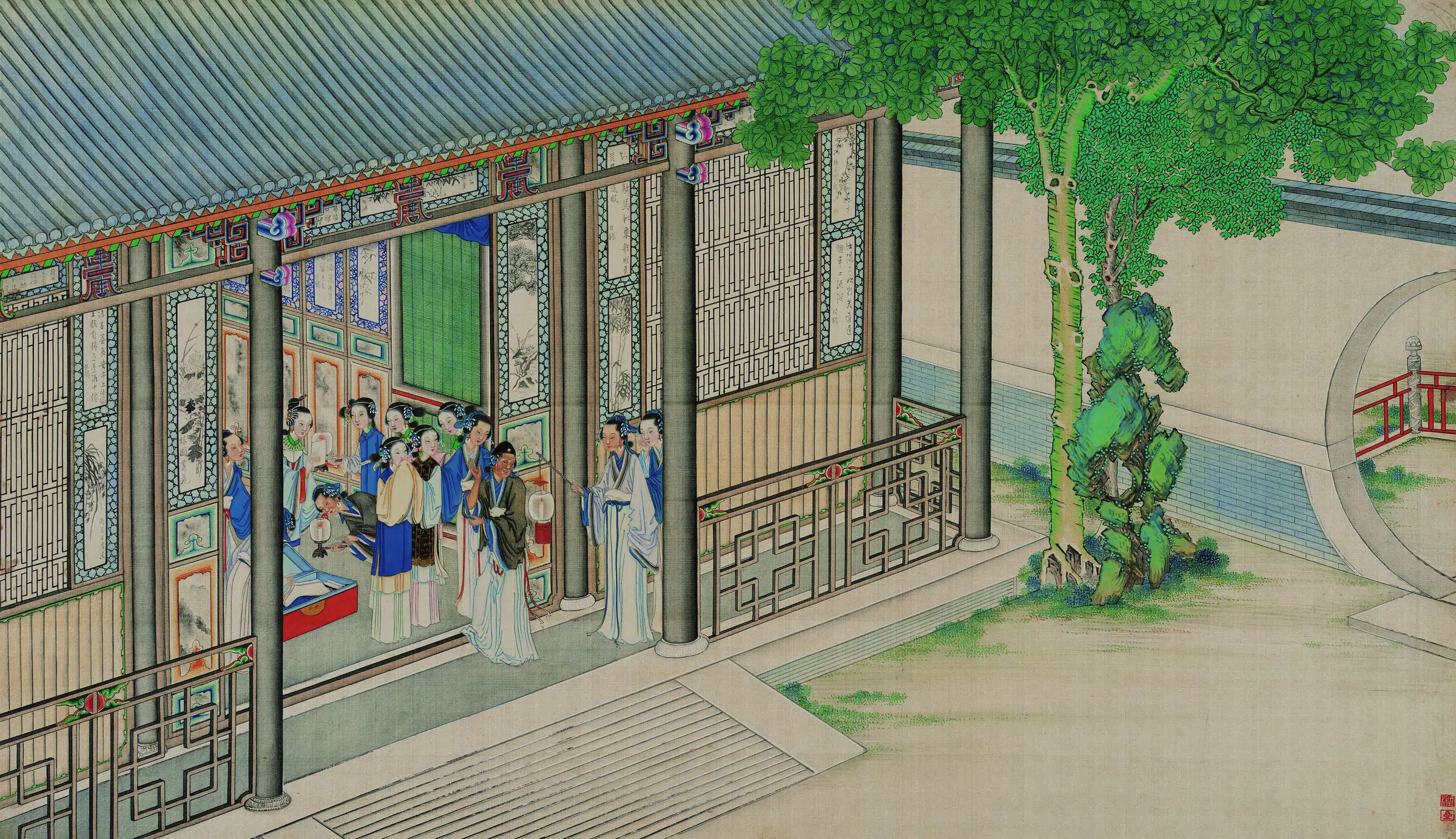 【孙温】《红楼梦图册第二版高清-74-75惑奸谗抄检大观园》 第1张