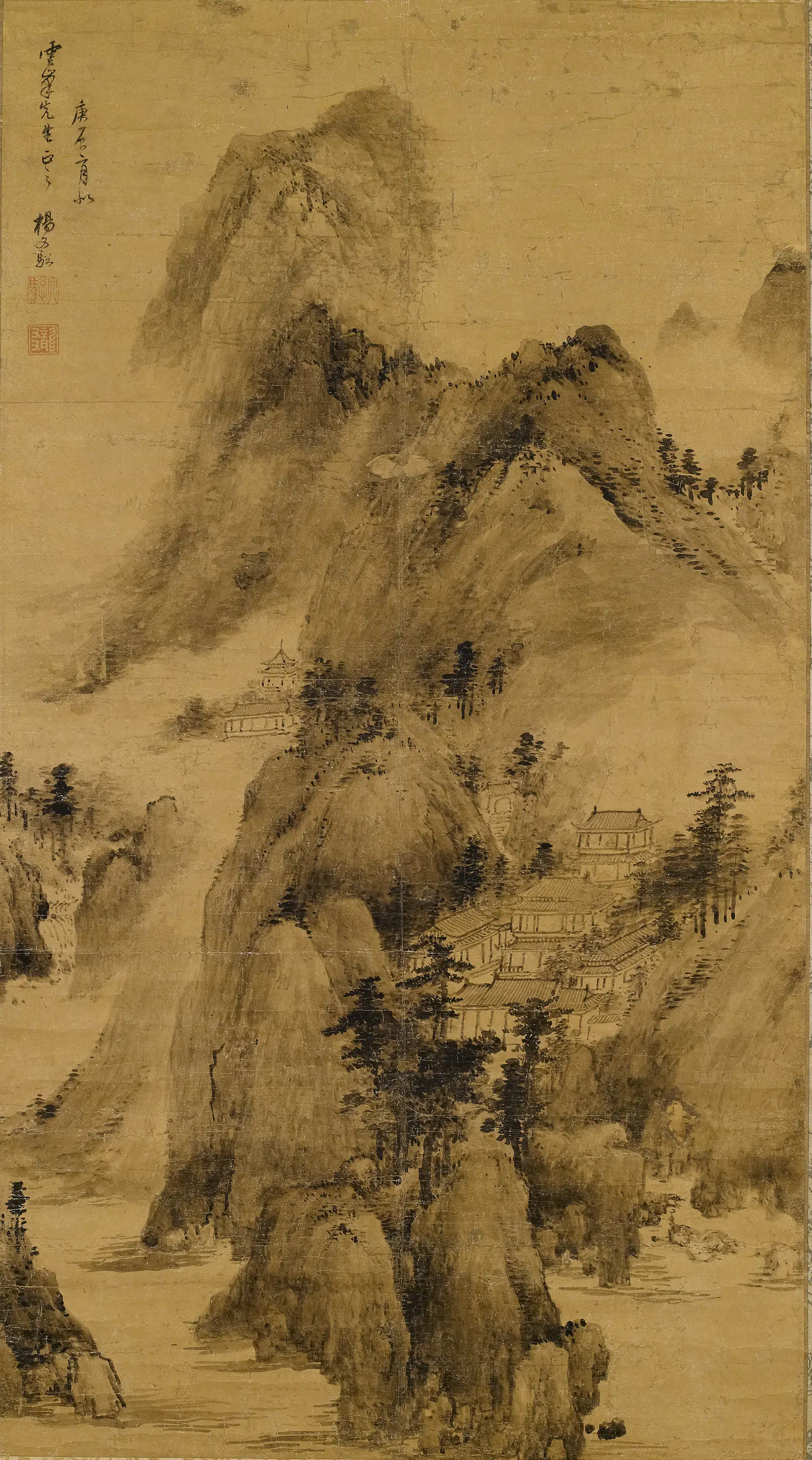 明朝【杨文骢】《溪山楼阁》 第1张 明朝【杨文骢】《溪山楼阁》 第1张