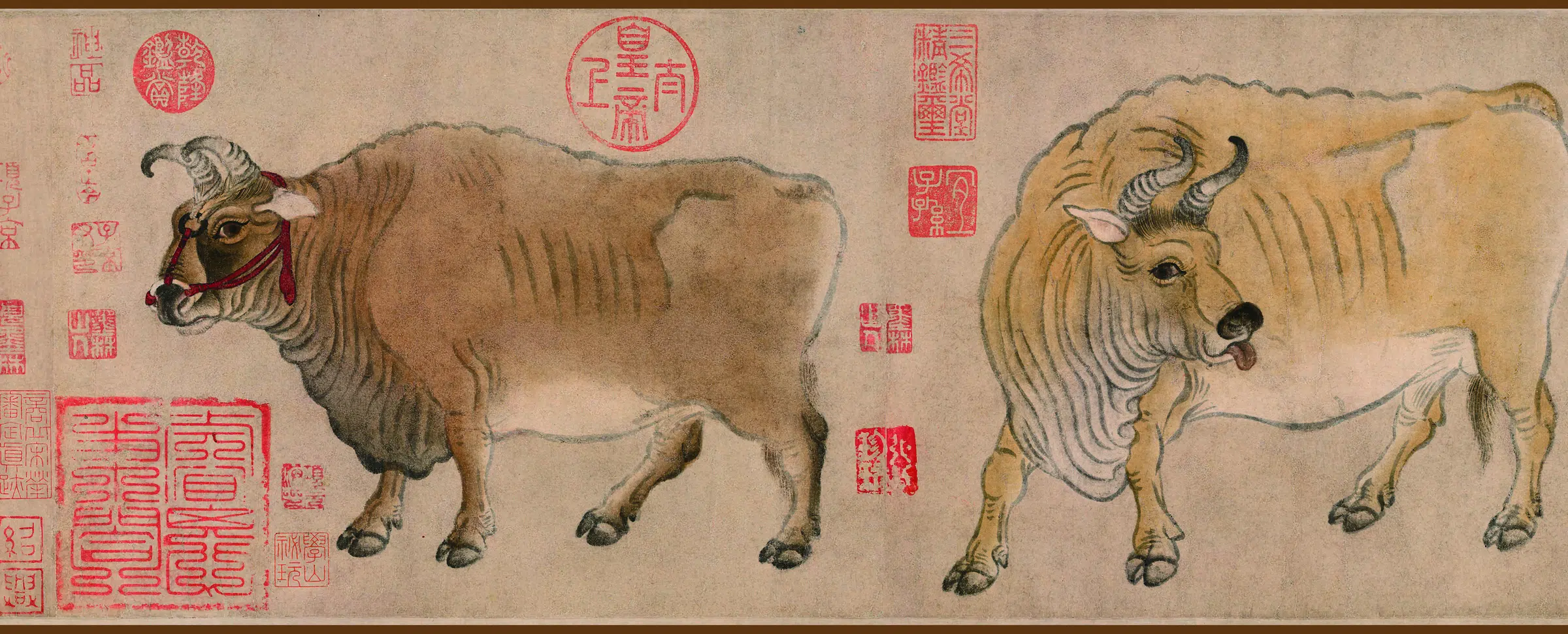 唐朝【韩滉】《五牛图全卷麻纸本》 第12张 唐朝【韩滉】《五牛图全卷麻纸本》 第12张