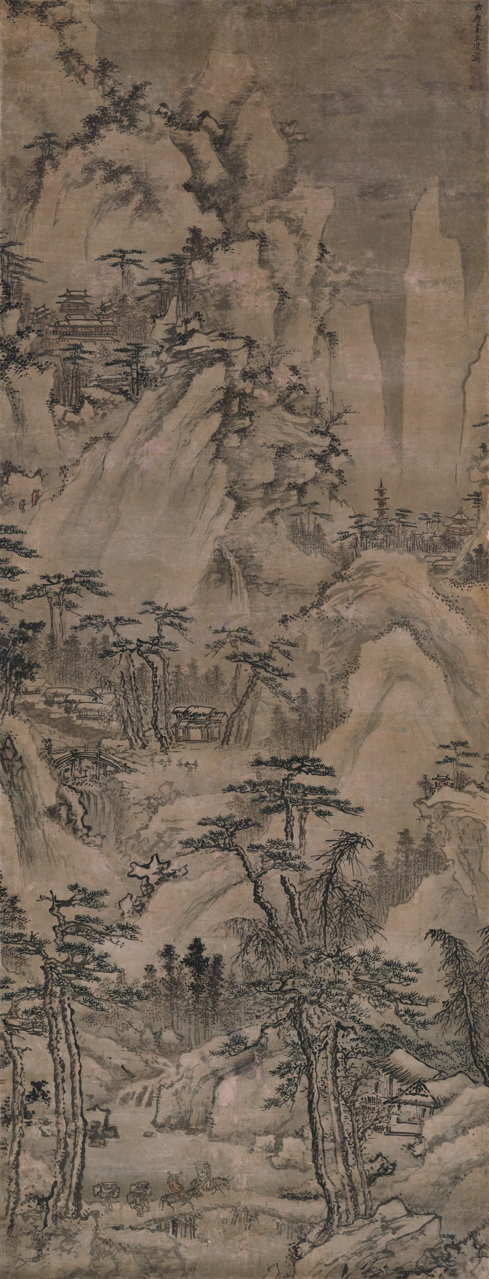 【戴进】《雪山旅行图》 第1张 【戴进】《雪山旅行图》 第1张