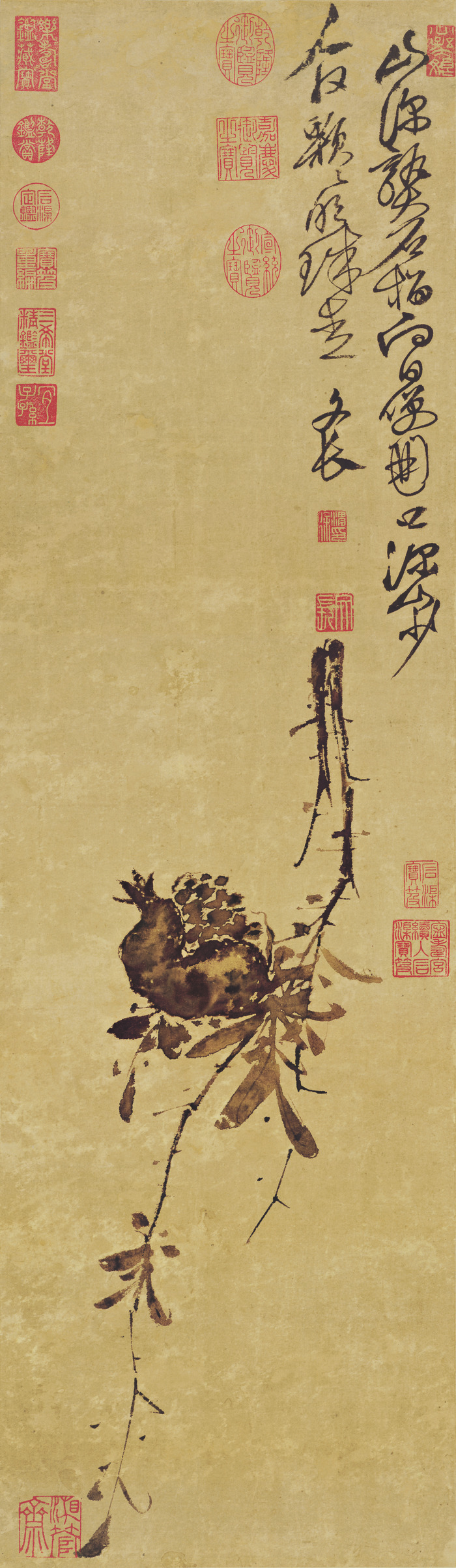 明朝【徐渭】《榴实图轴纸本》