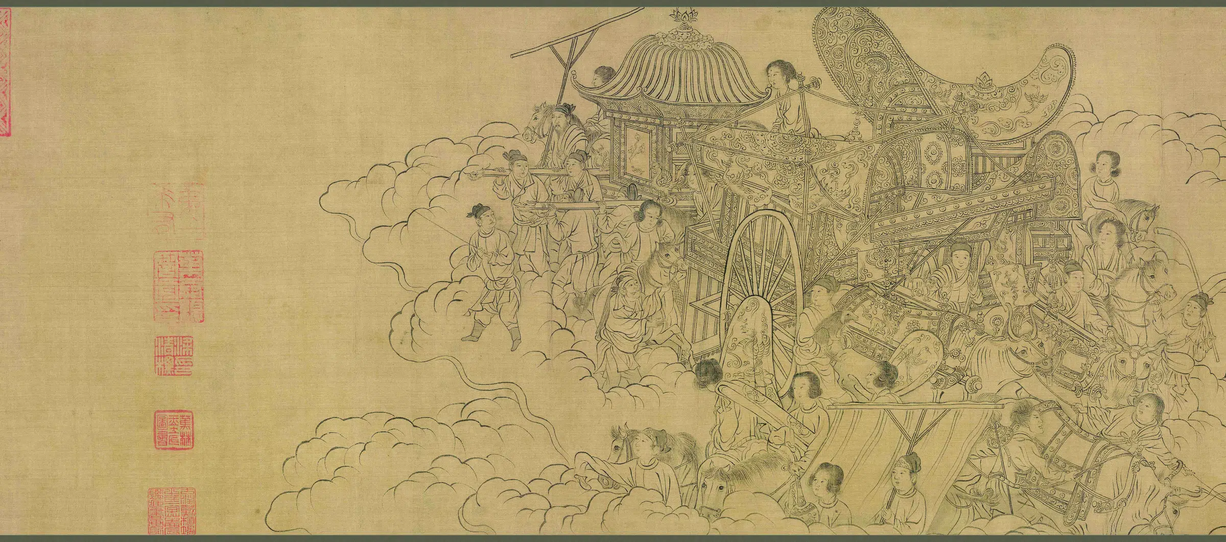 宋朝【李公麟】《西岳降灵图卷(绢本)》 第2张 宋朝【李公麟】《西岳降灵图卷(绢本)》 第2张