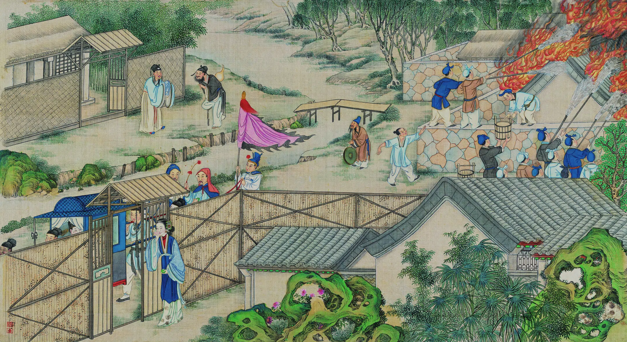 【孙温】《红楼梦图册第二版高清-02大丫鬟买线得奇缘》 第1张