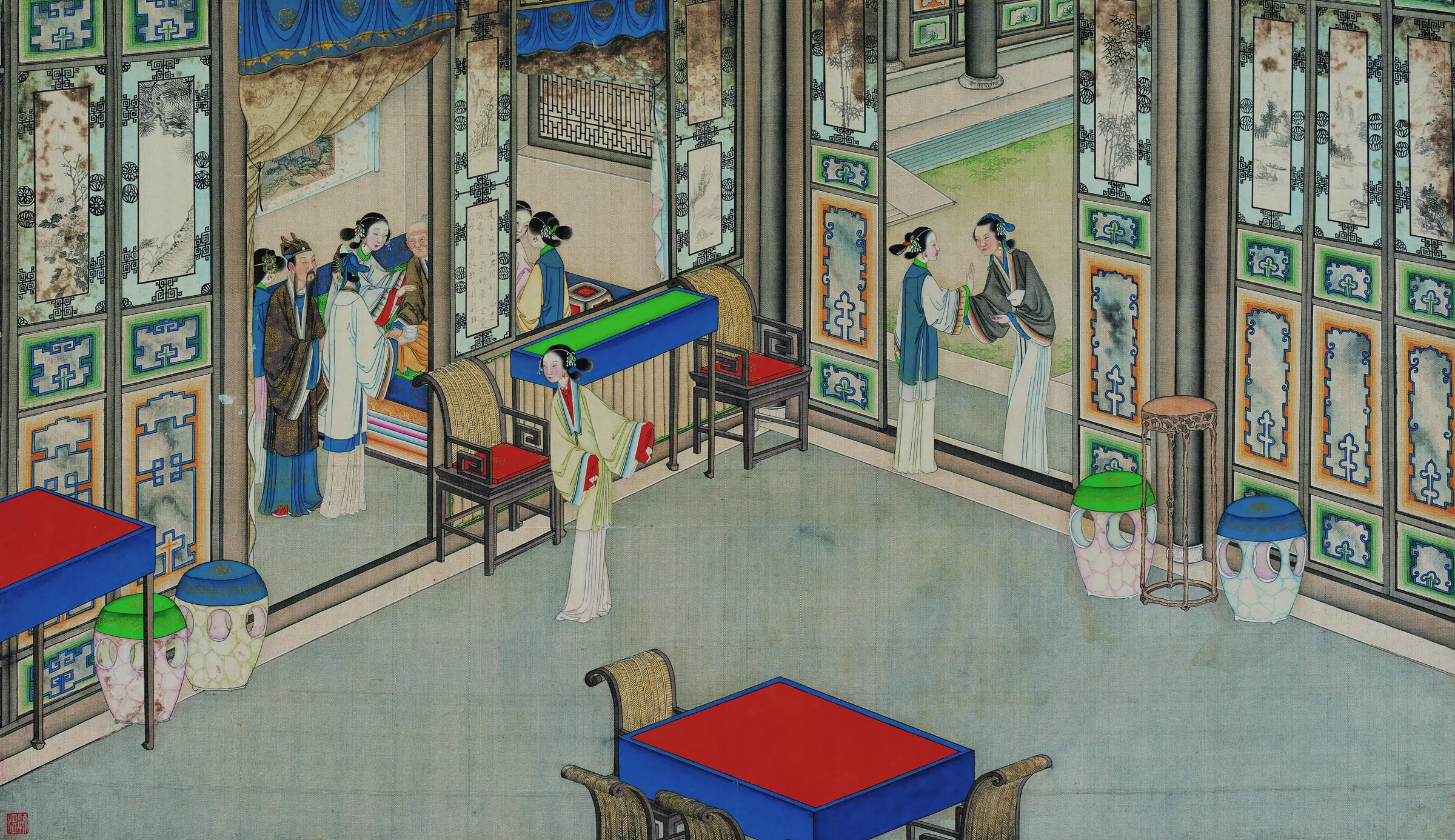 【孙温】《红楼梦图册第二版高清-109-110贾政夫妇亲侍汤药》 第1张