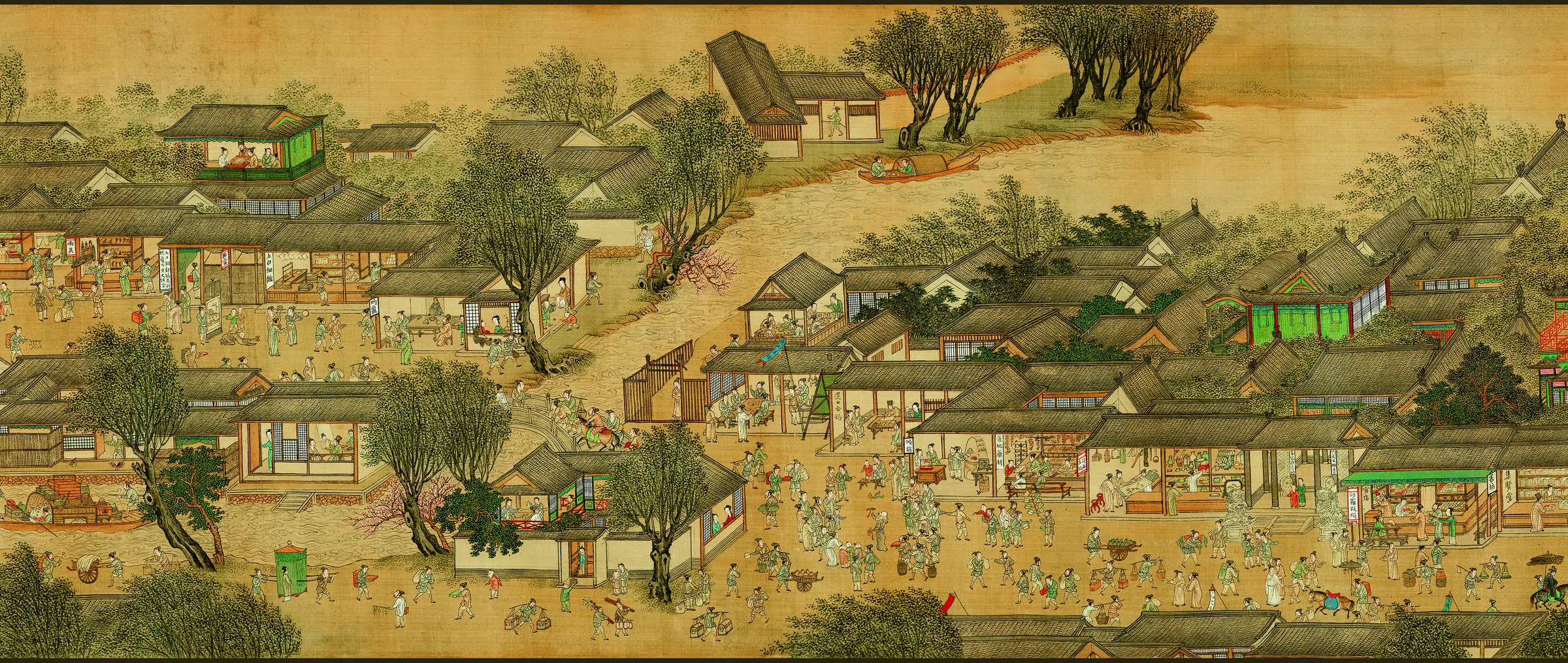 明朝【仇英】《清明上河图(全卷绢本)》 第11张 明朝【仇英】《清明上河图(全卷绢本)》 第11张