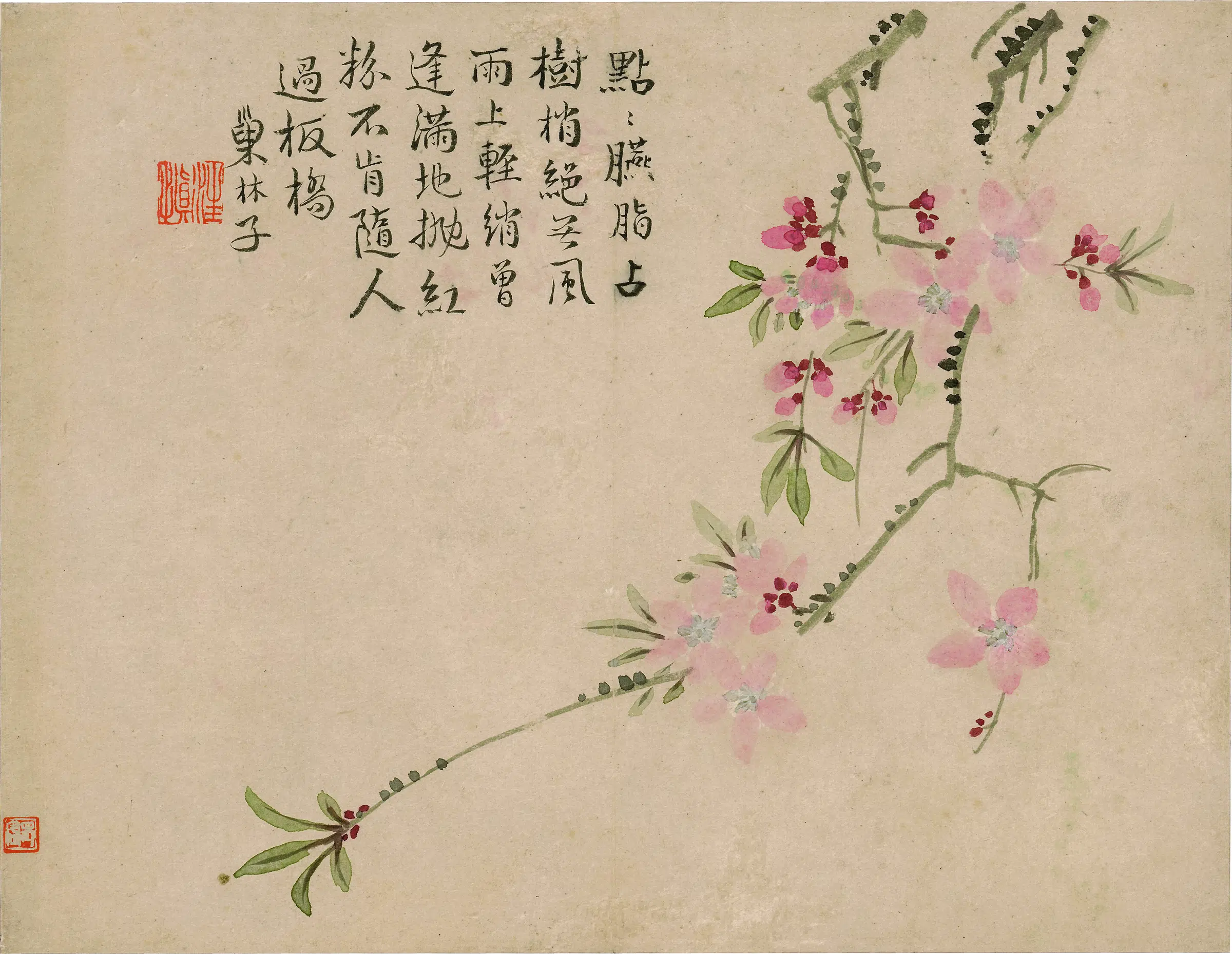 清代【汪士慎】《花卉图册-12》