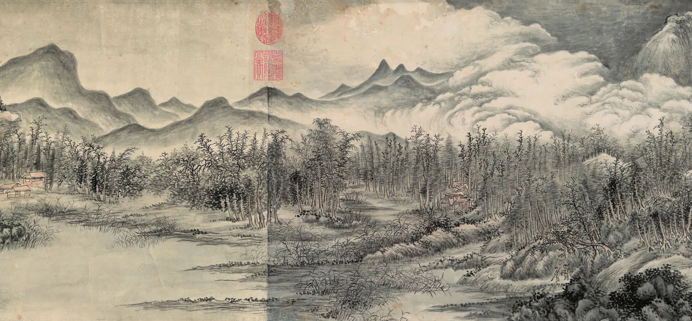 【董邦达】《夏山欲雨图卷》 第2张 【董邦达】《夏山欲雨图卷》 第2张