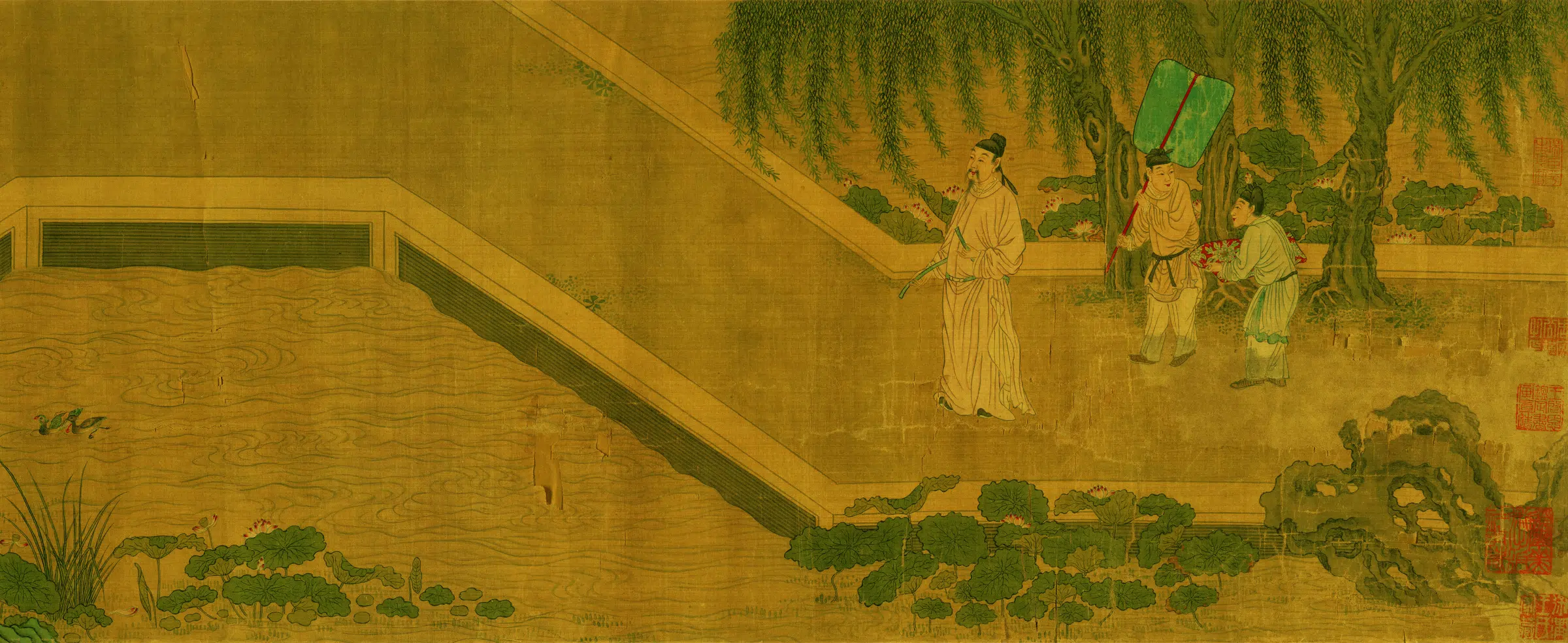 宋朝【佚名】《十八学士图(全卷绢本)》 第2张