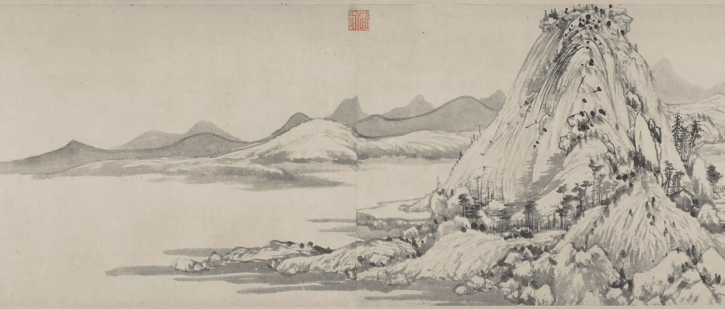 元朝【黄公望】《富春山居图完美合璧卷(剩山无用师)纸本》 第13张 元朝【黄公望】《富春山居图完美合璧卷(剩山无用师)纸本》 第13张