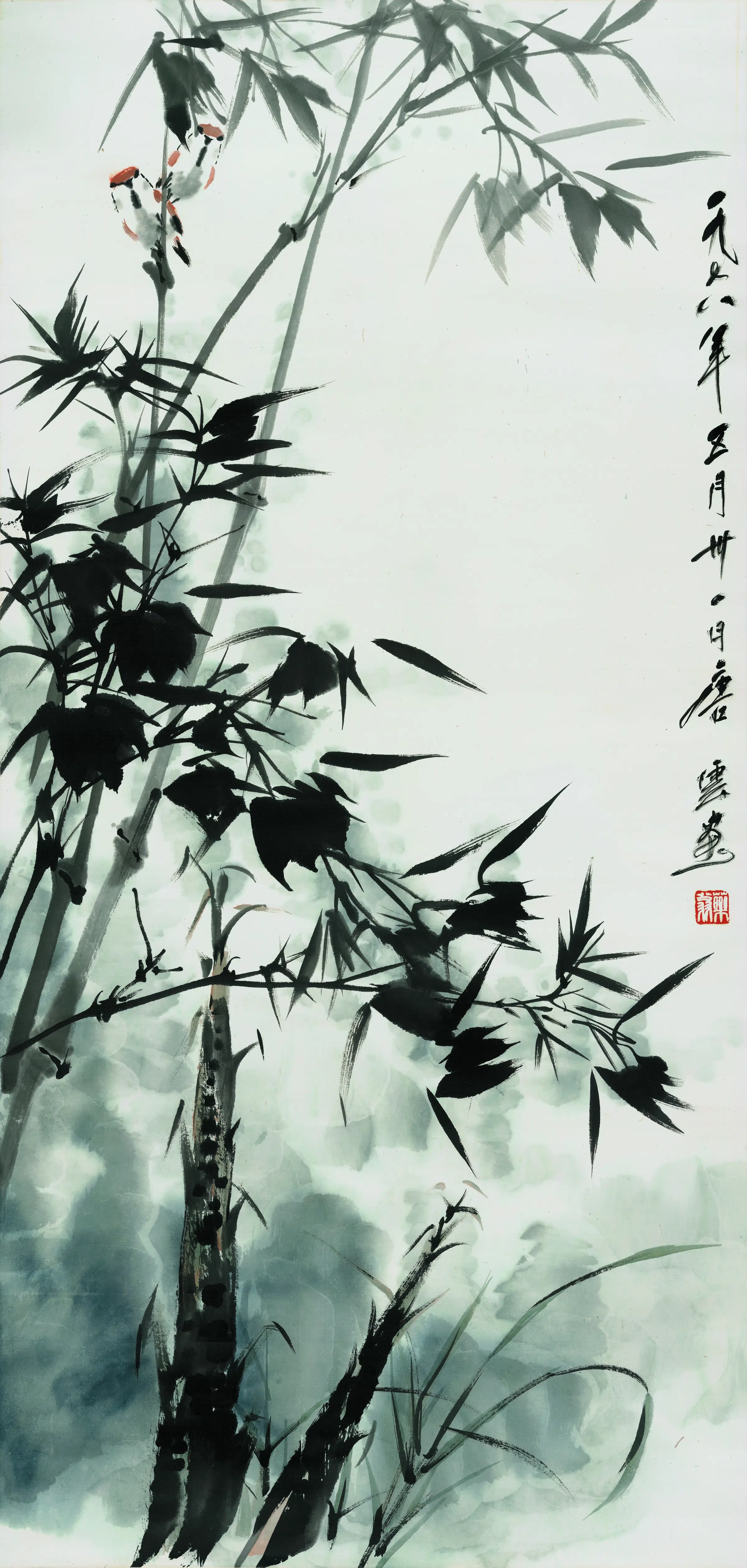 近代【唐云】《墨竹图》