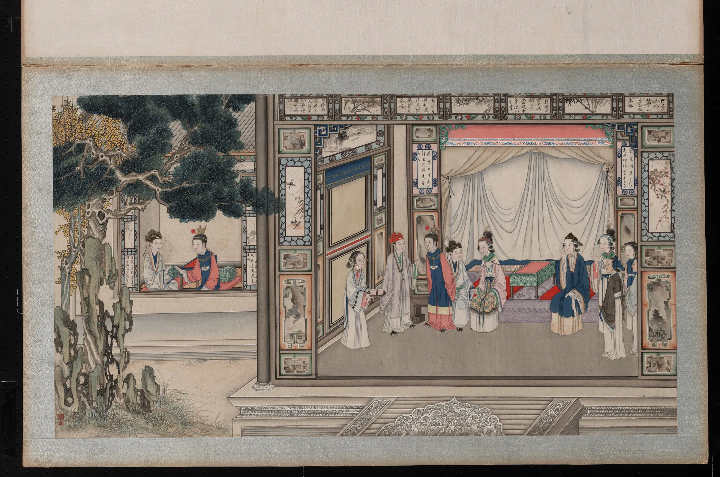 【孙温】《红楼梦画册第一版-宝国府宝玉会秦钟七回》