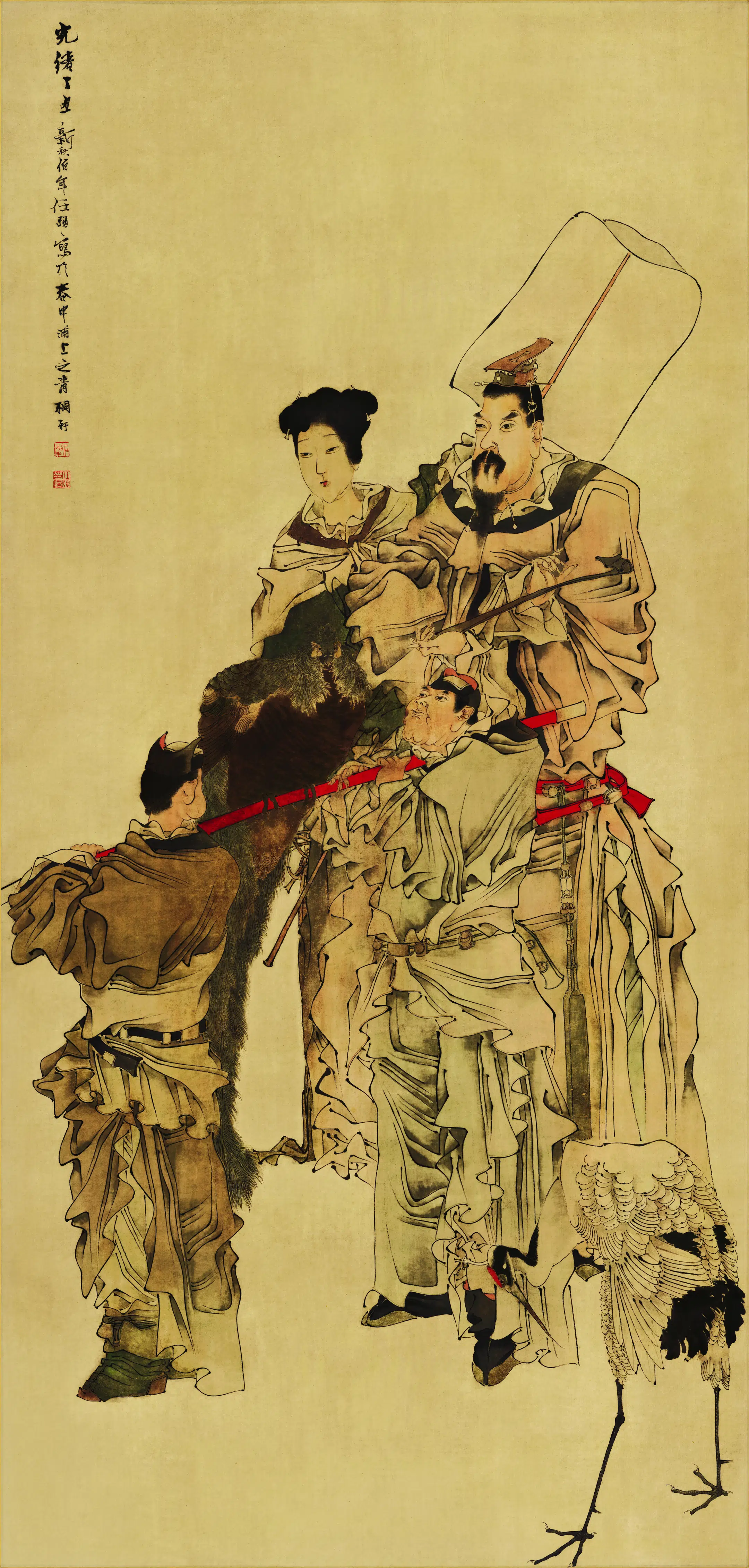 清代【任伯年】《人物图轴》