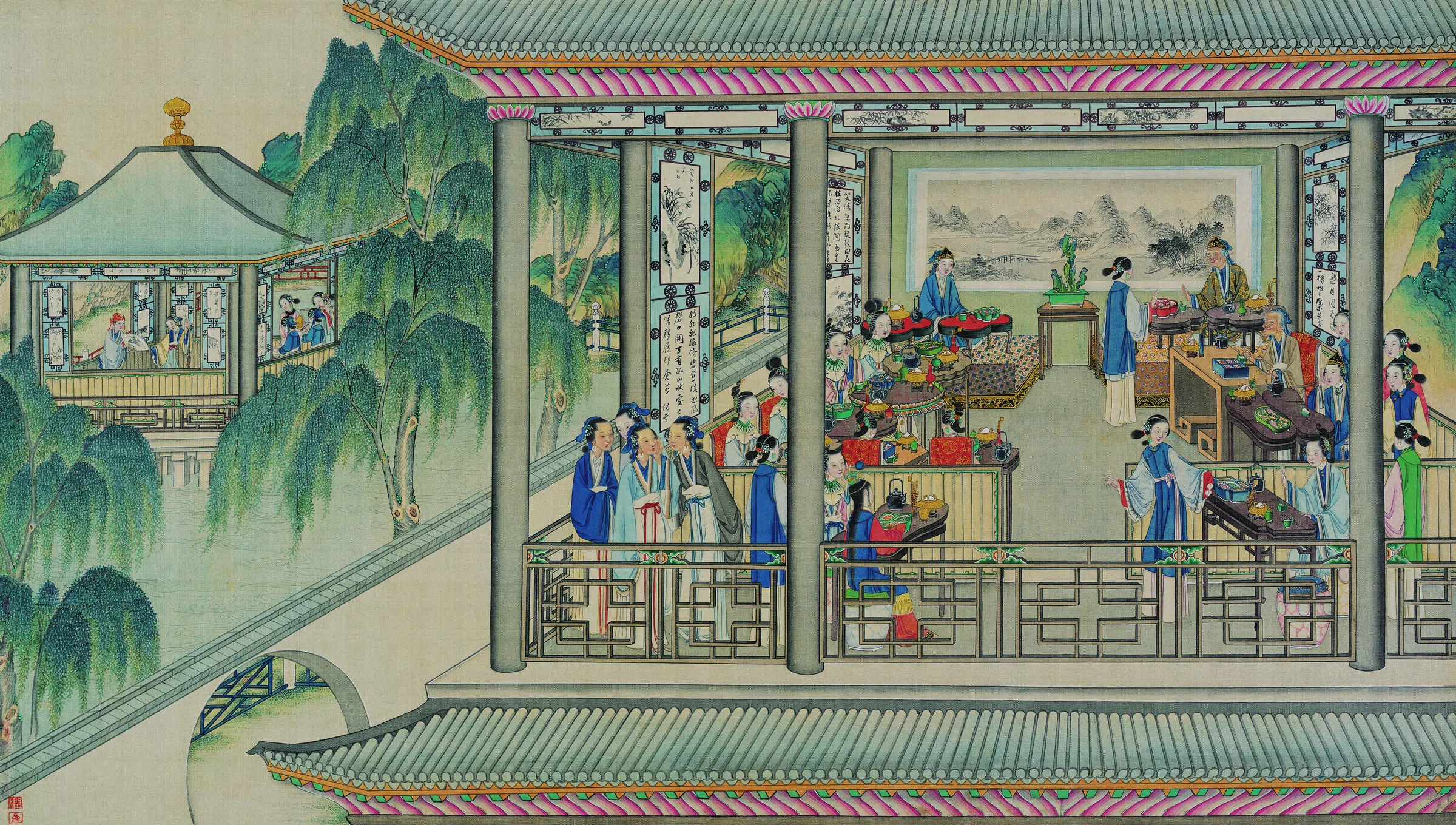 【孙温】《红楼梦图册第二版高清-40金鸳鸯三宣牙牌令》 第1张