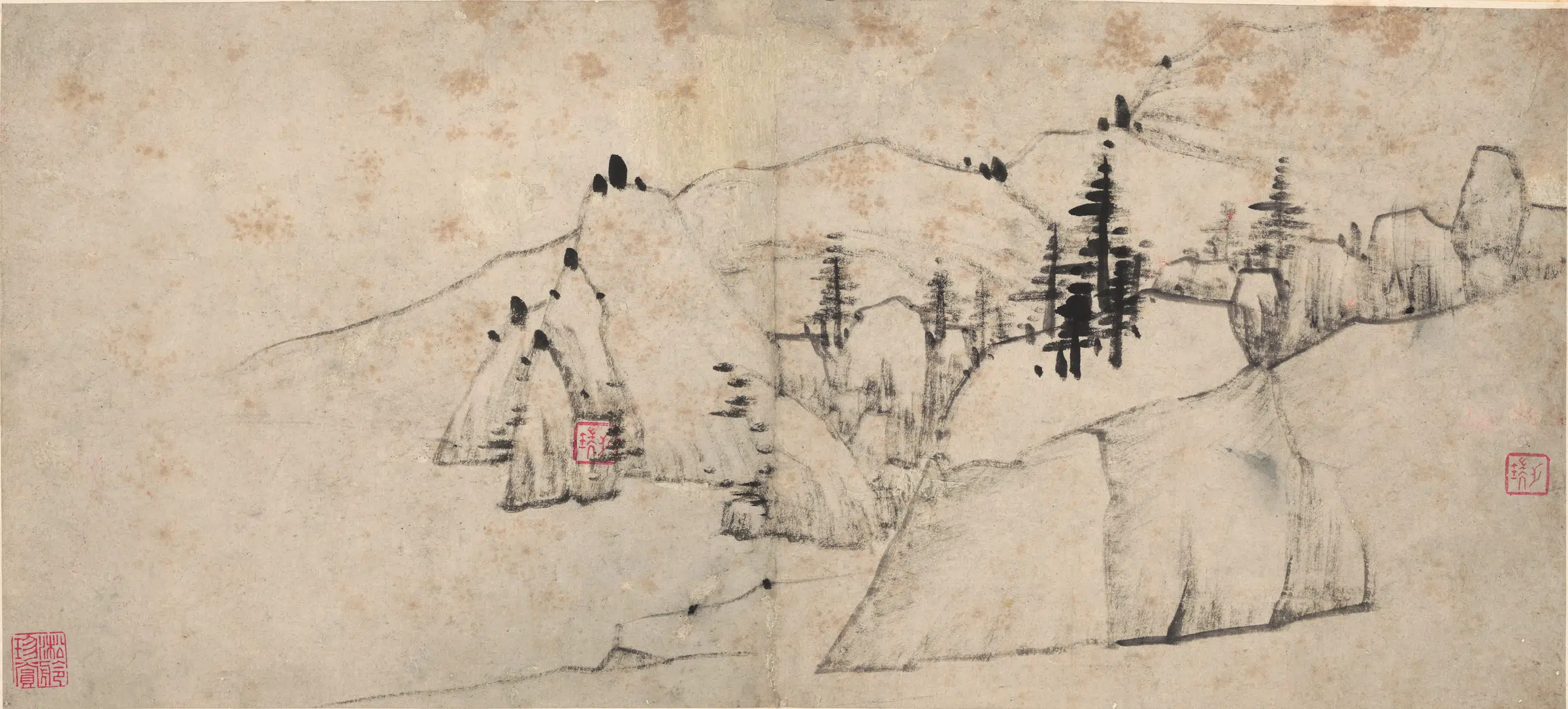 清代【汪之瑞】《山水册页-1》 第1张