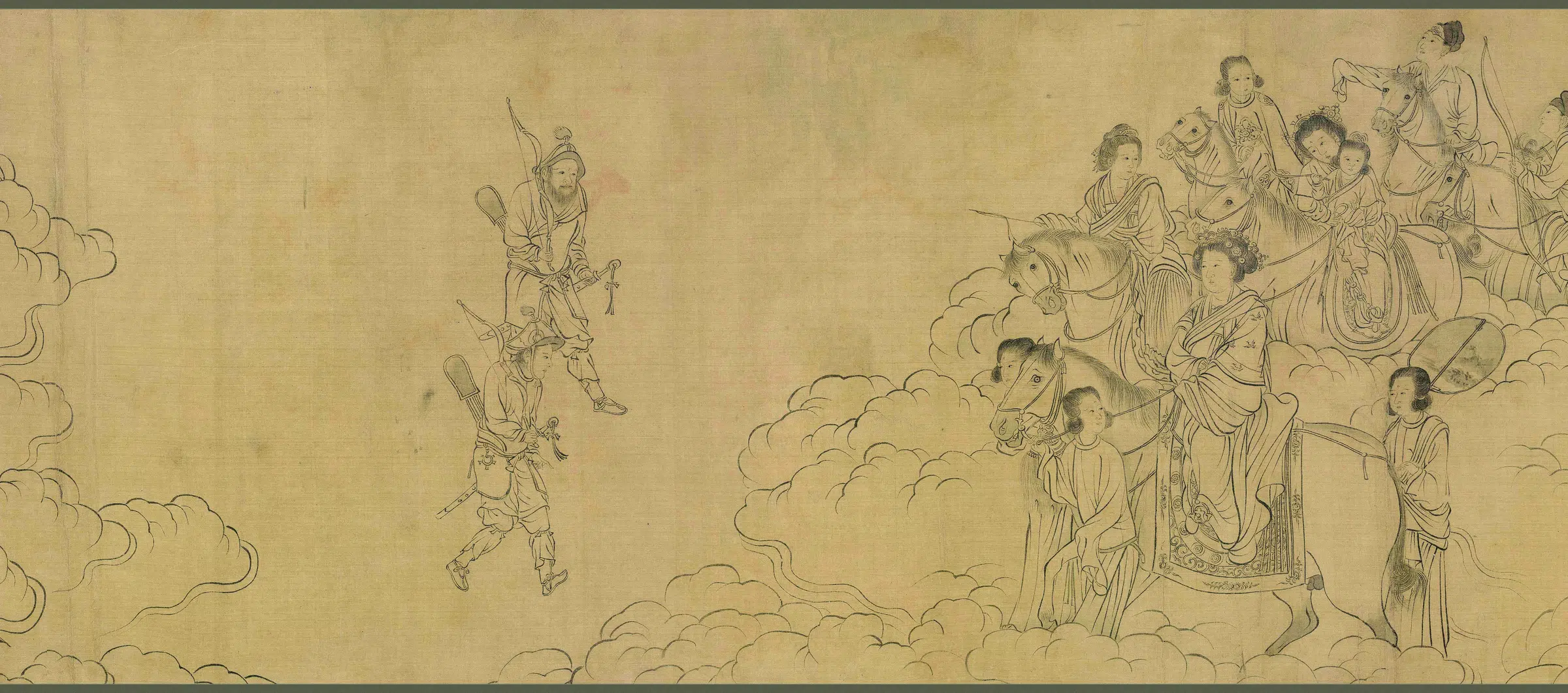 宋朝【李公麟】《西岳降灵图卷(绢本)》 第3张 宋朝【李公麟】《西岳降灵图卷(绢本)》 第3张