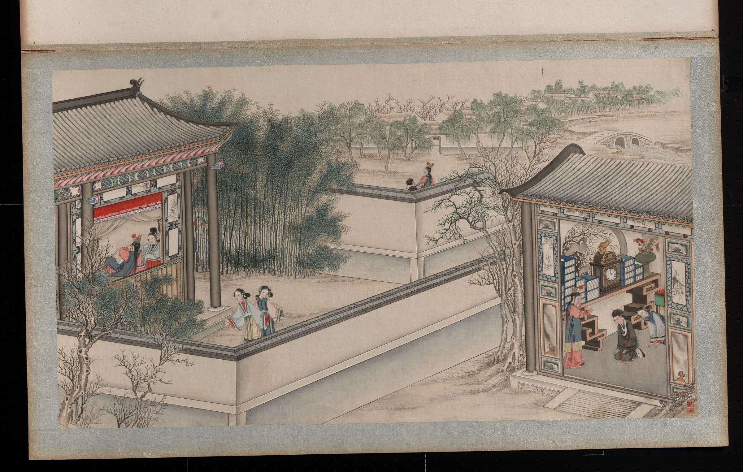 【孙温】《红楼梦画册第一版-宝玉进府茗烟求恕》
