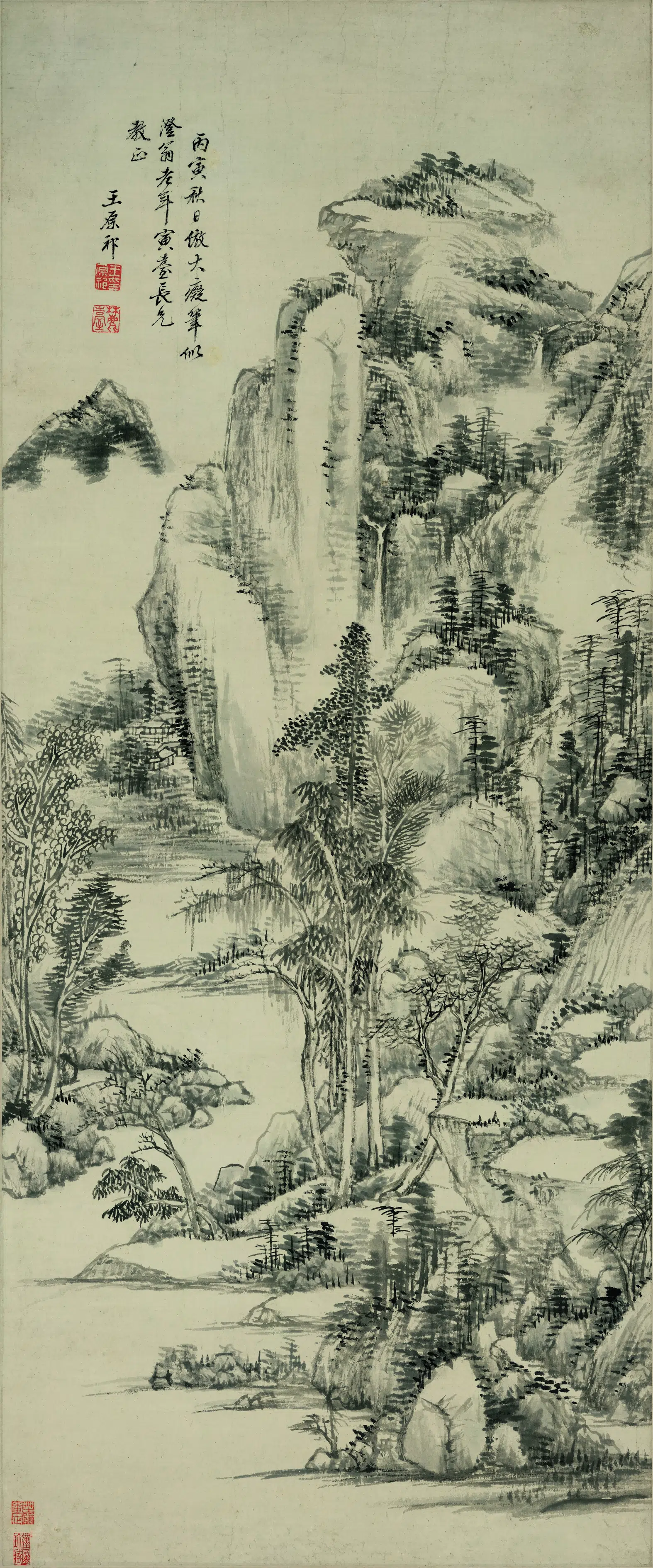 清代【王原祁】《山水图》