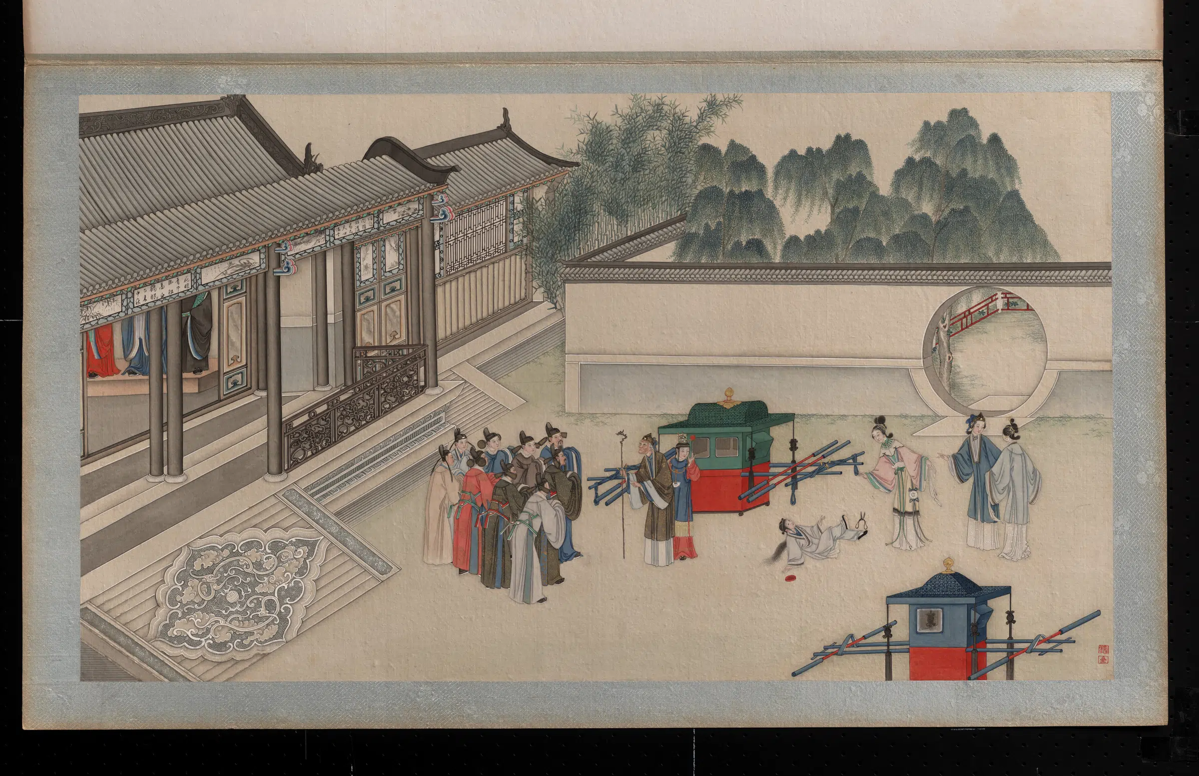 【孙温】《红楼梦画册第一版-贾母亲拈香清虚观》 第1张 【孙温】《红楼梦画册第一版-贾母亲拈香清虚观》 第1张