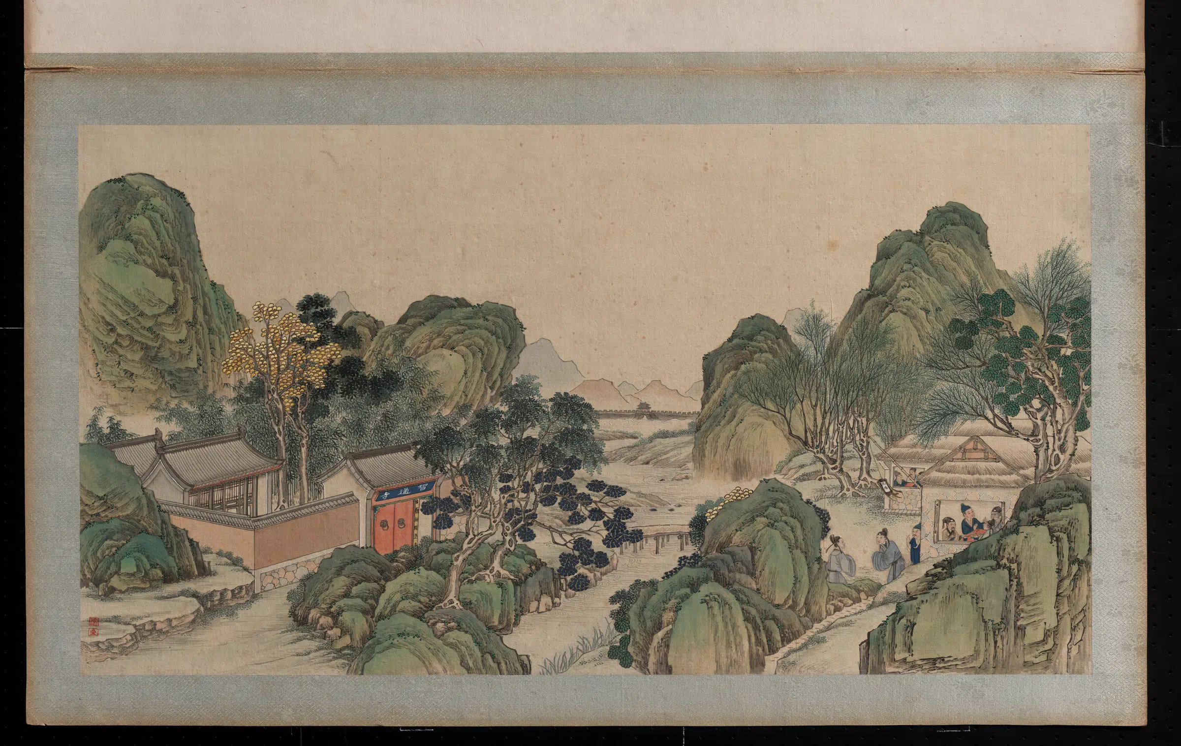 【孙温】《红楼梦画册第一版-贾雨村偶懈智通寺》 第1张 【孙温】《红楼梦画册第一版-贾雨村偶懈智通寺》 第1张