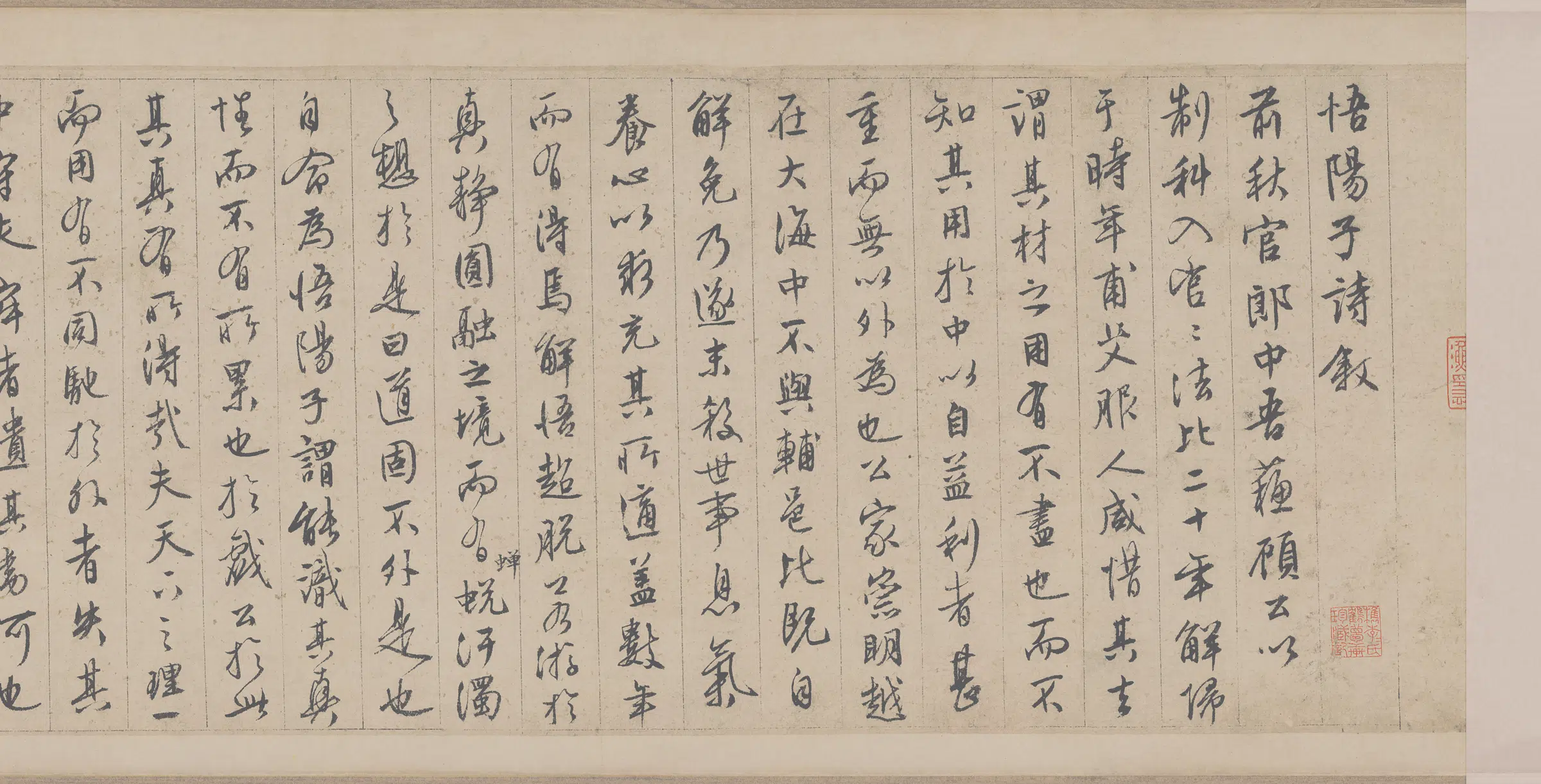 明朝【文徵明】《行书悟阳子诗叙纸本》 第4张 明朝【文徵明】《行书悟阳子诗叙纸本》 第4张