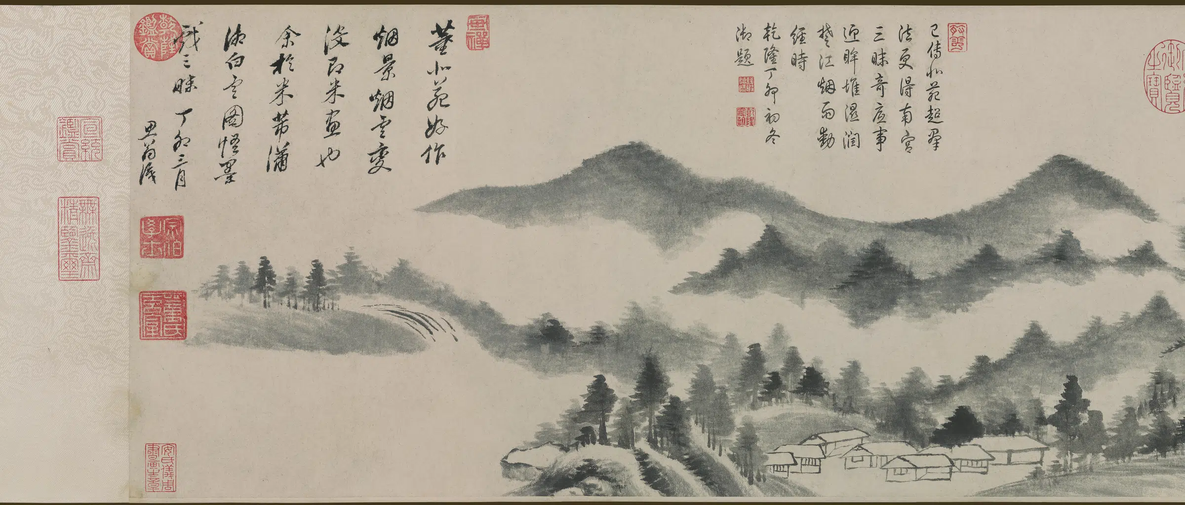 明朝【董其昌】《潇湘白云图(全卷)纸本》 第3张 明朝【董其昌】《潇湘白云图(全卷)纸本》 第3张