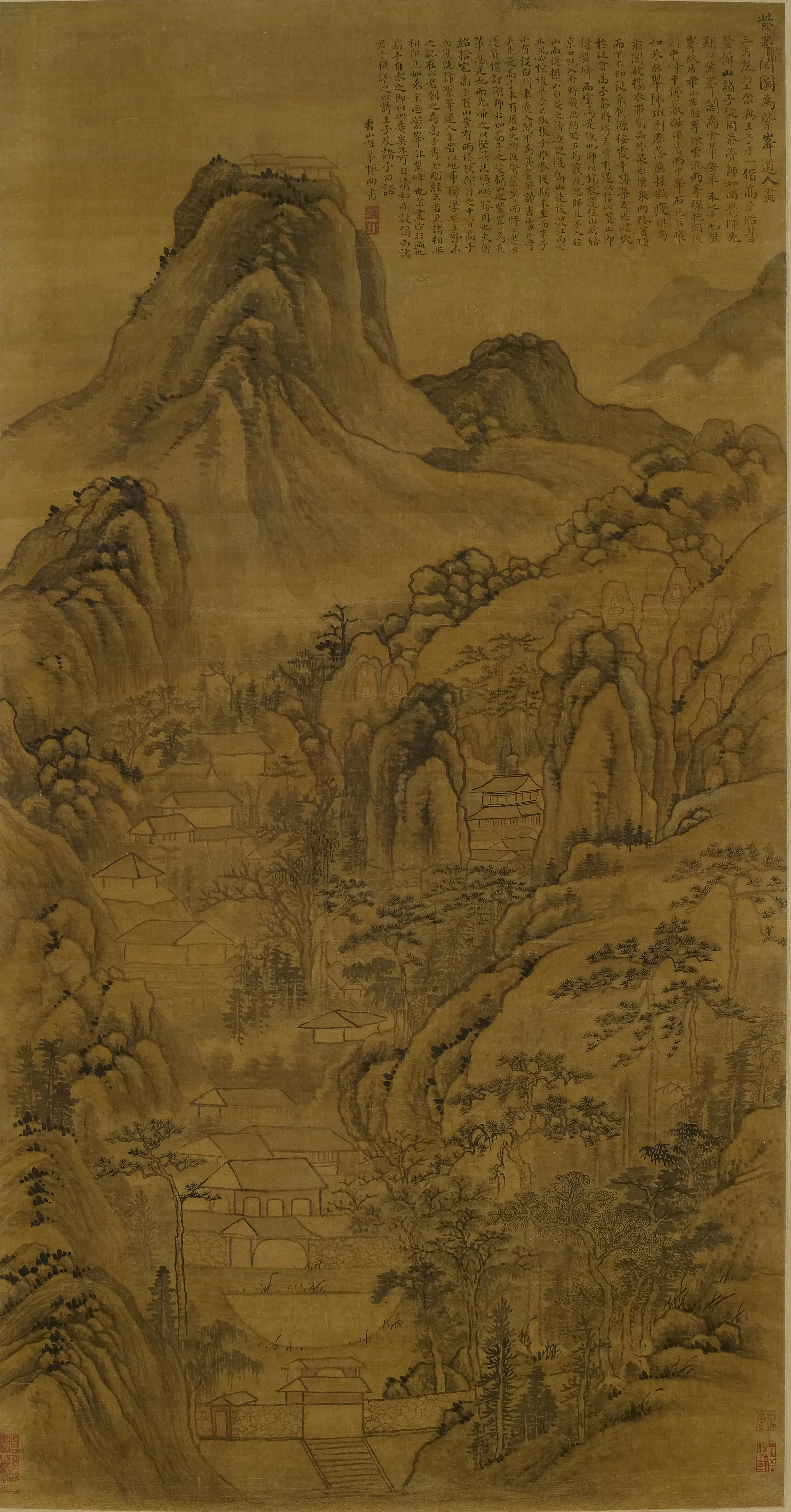 明朝【恽向】《紫峰阁图轴》
