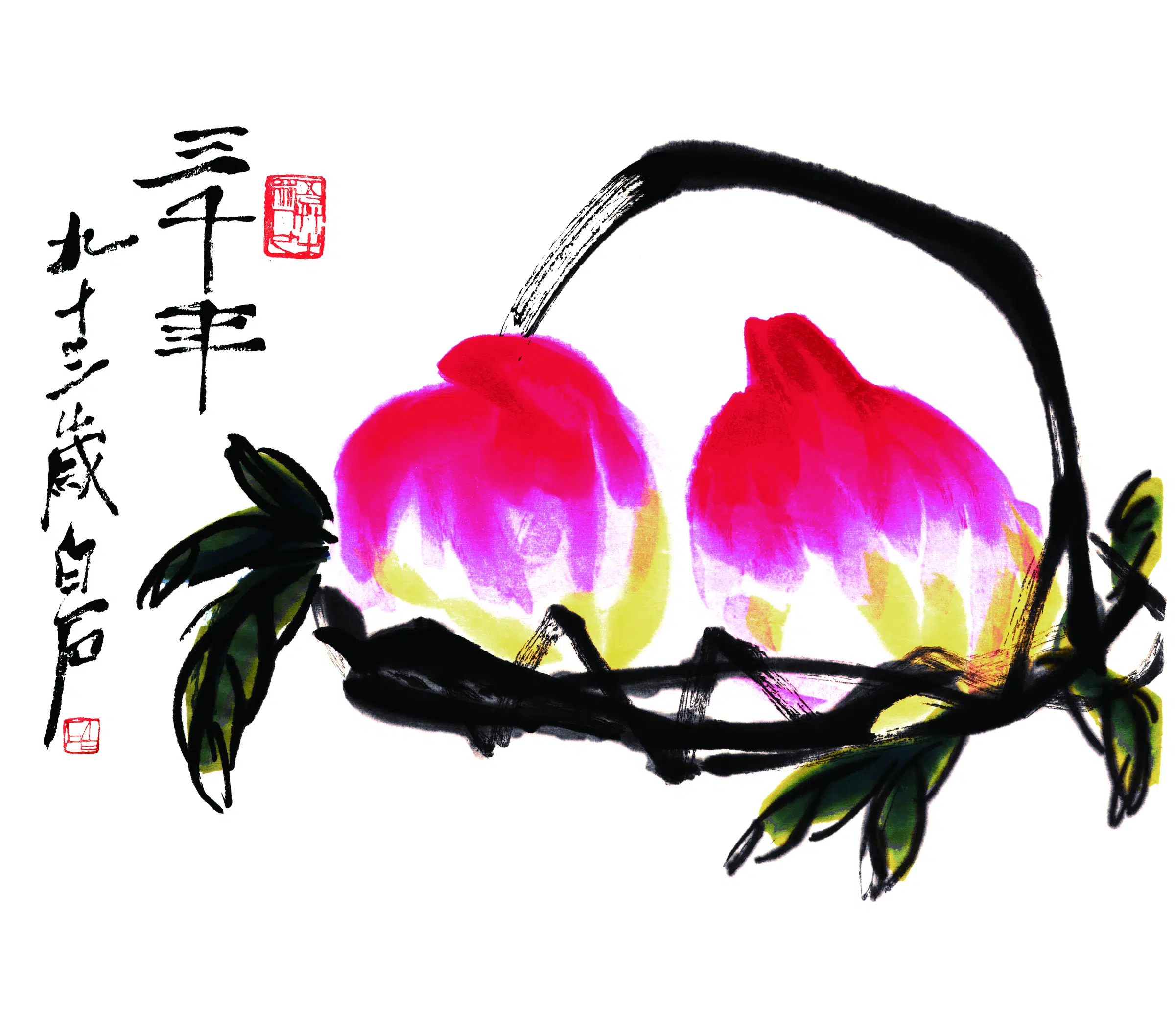 近现代【齐白石】《双寿》